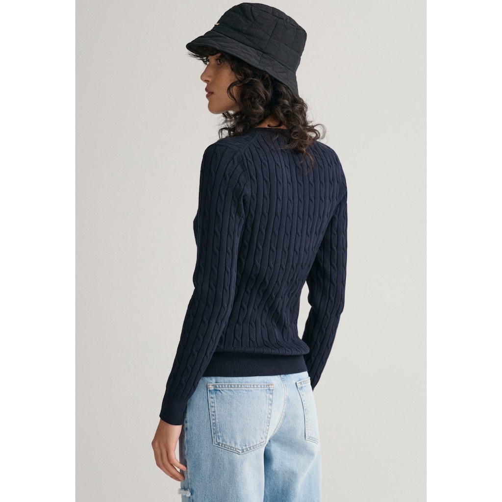 Gant Strickpullover »STRETCH COTTON CABLE C-NECK«