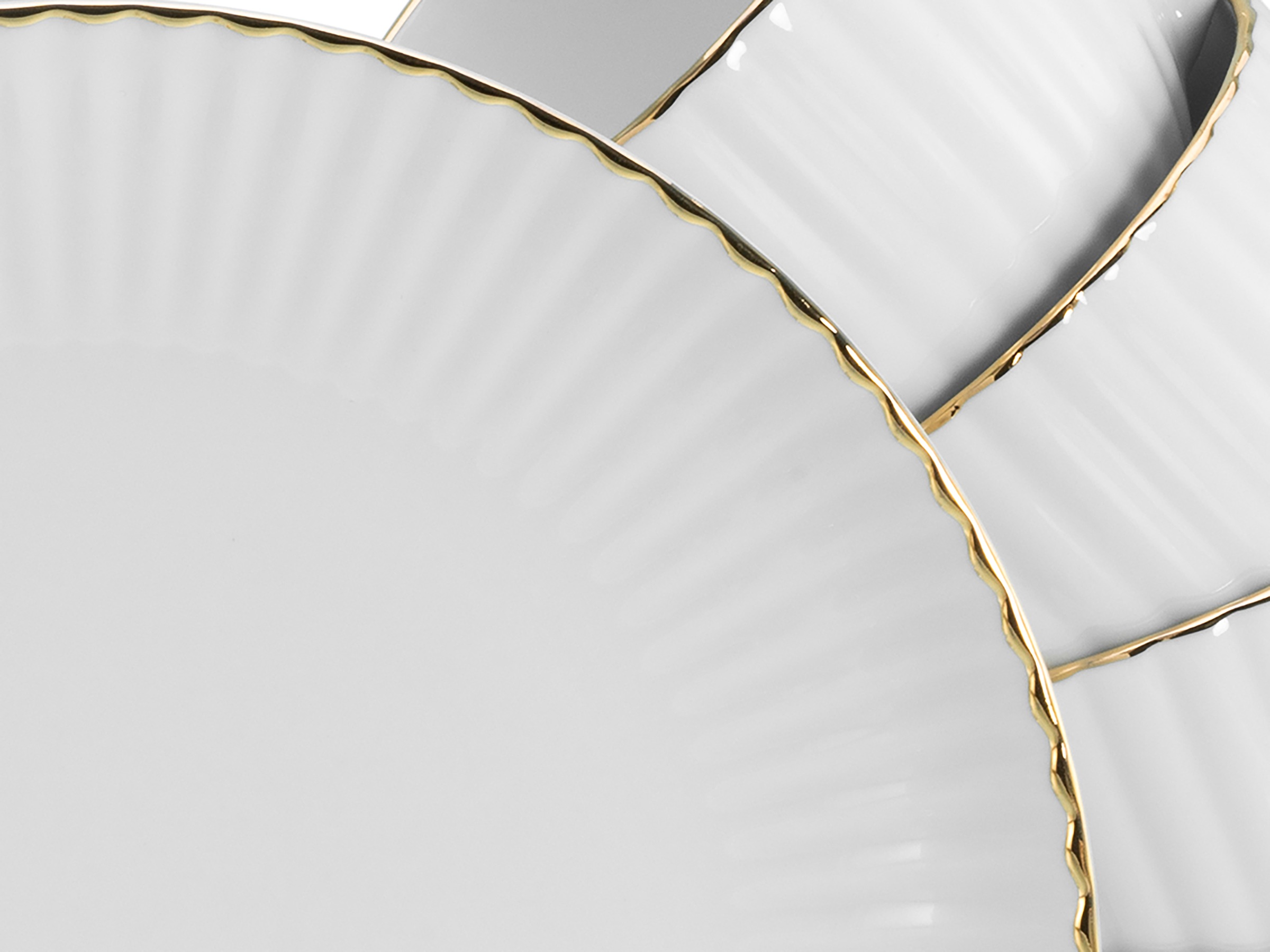 CreaTable Kaffeeservice »Allegra Goldband, Service 18-tlg.« Klassisch, Elegant, Von Hand gemalter Goldrand