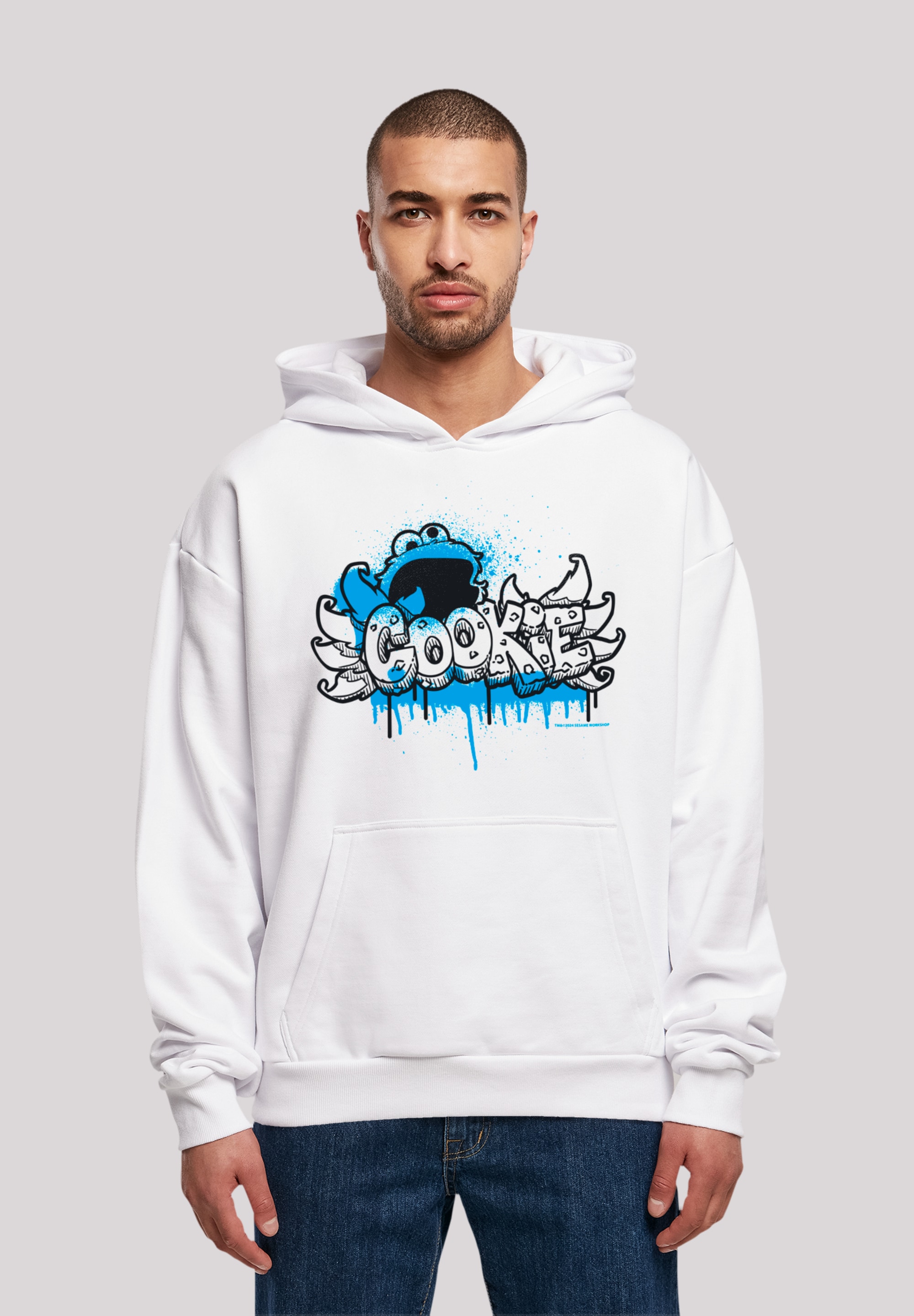 F4NT4STIC Kapuzenpullover "Sesamstraße Cookie Fingers Graffiti", Premium Qu günstig online kaufen