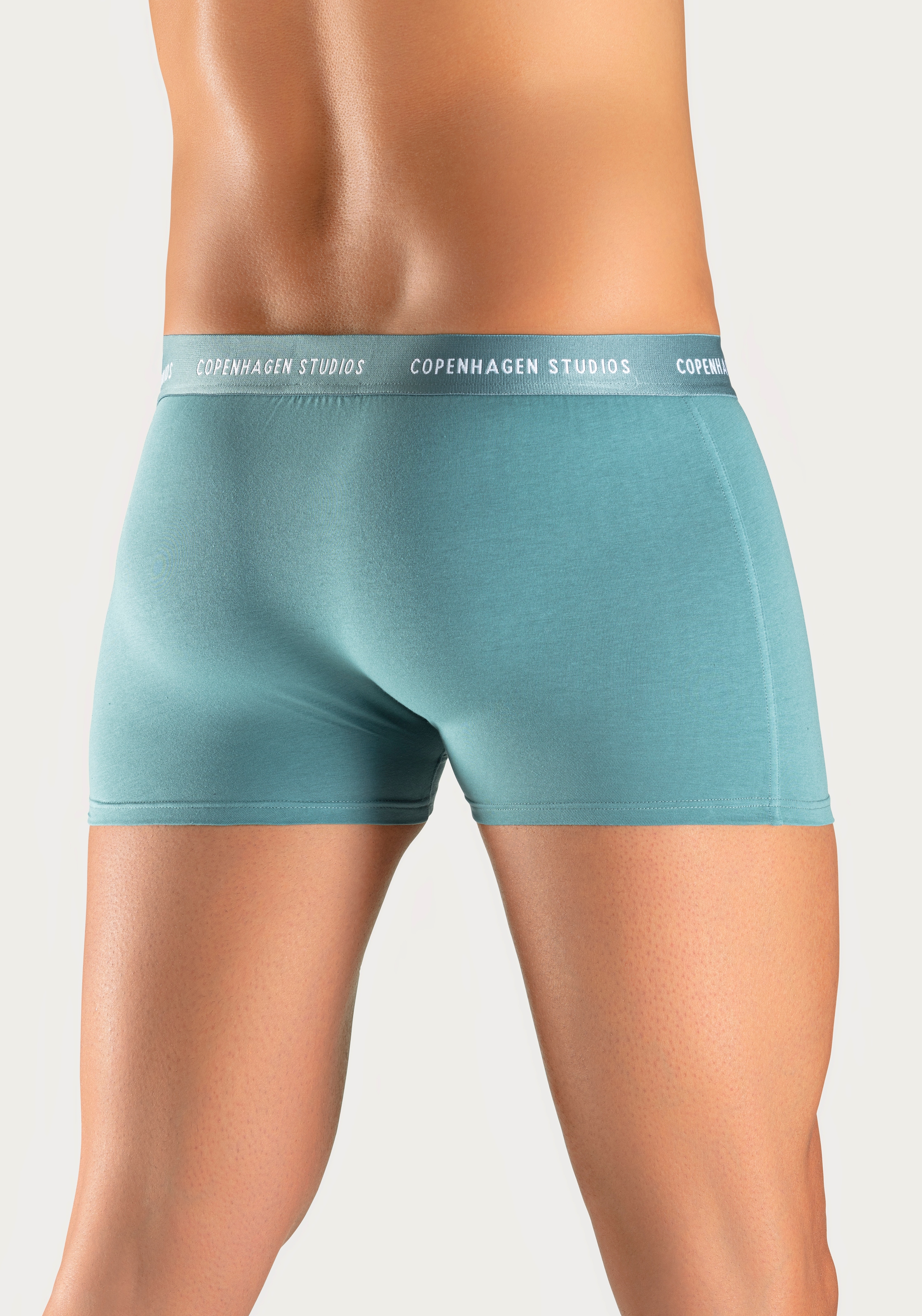 Copenhagen Studios Boxer »Boxershorts für Herren«, (3 St.), mit farbigem Logo-Bund
