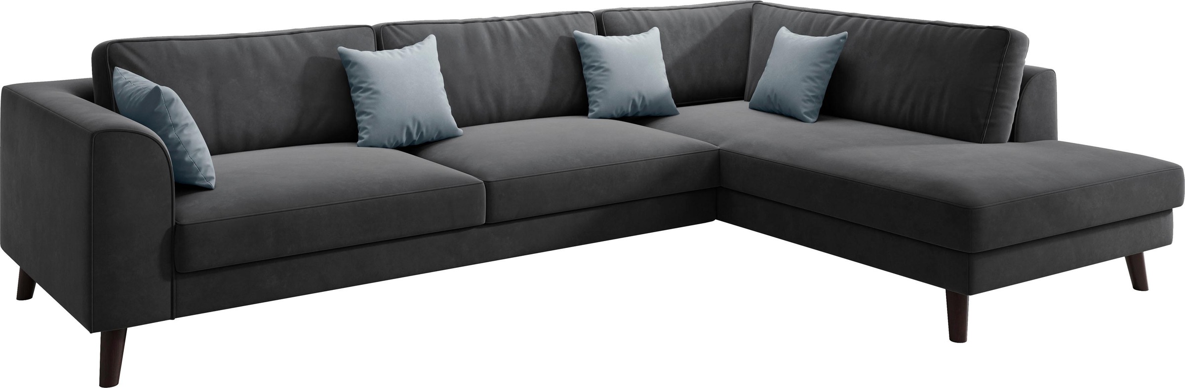 Home affaire Ecksofa "Laurentia, L-Form" mit 4 Zierkissen, Ottomane links o günstig online kaufen