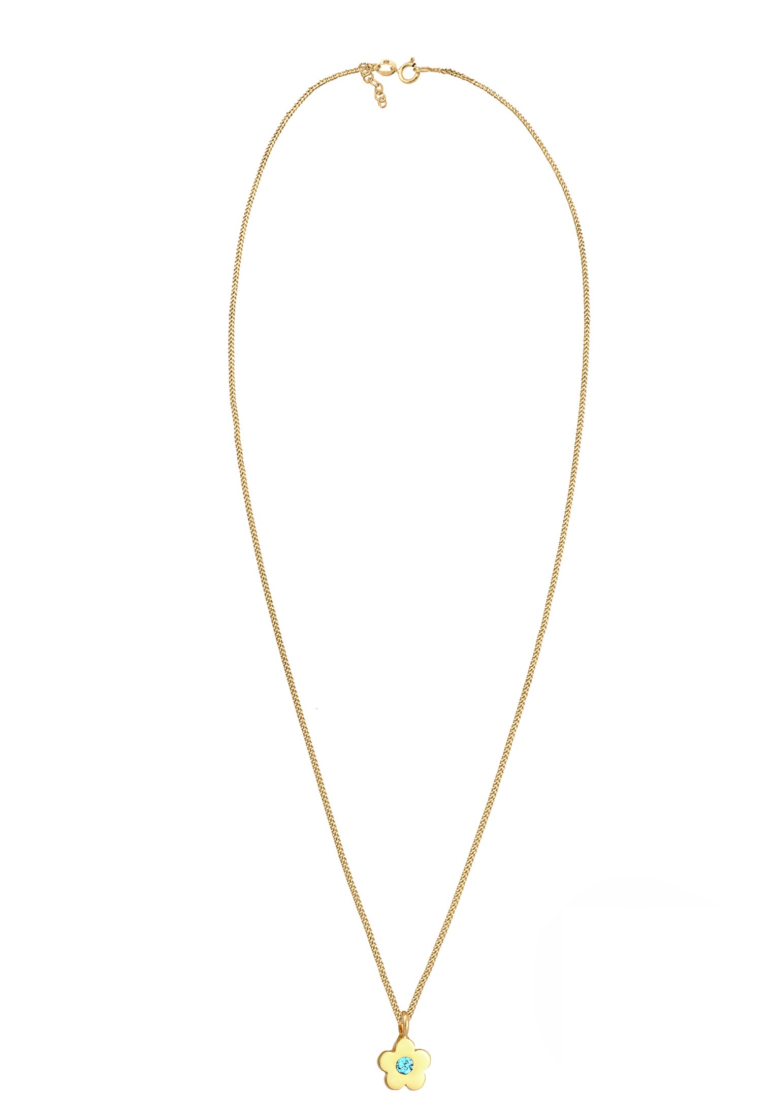 Elli Silberkette »Halskette Kinder Blume Kristalle 925 Silber«