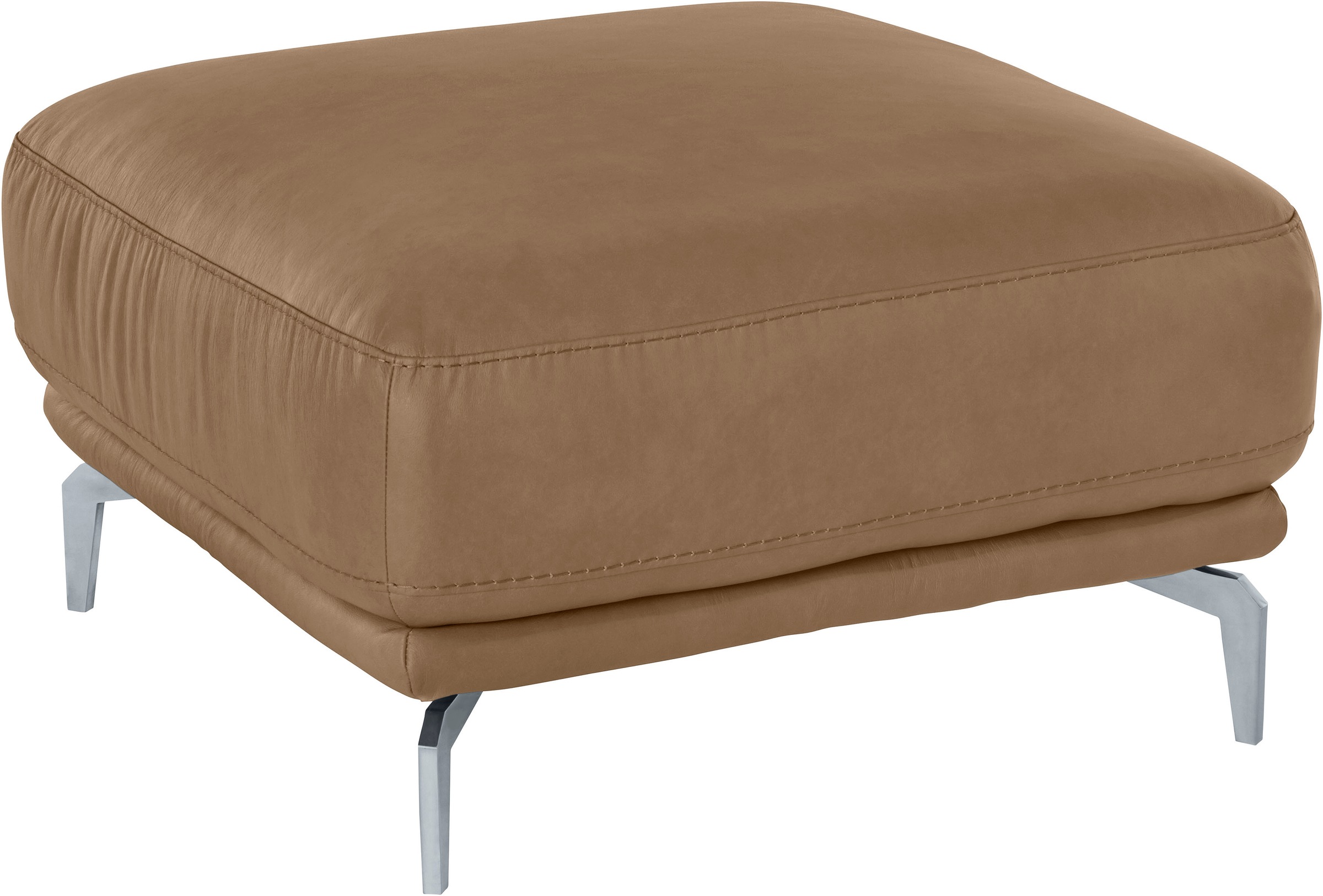 W.SCHILLIG Hocker »montanaa«, mit Metallfüßen in Silber matt, Breite 71 cm