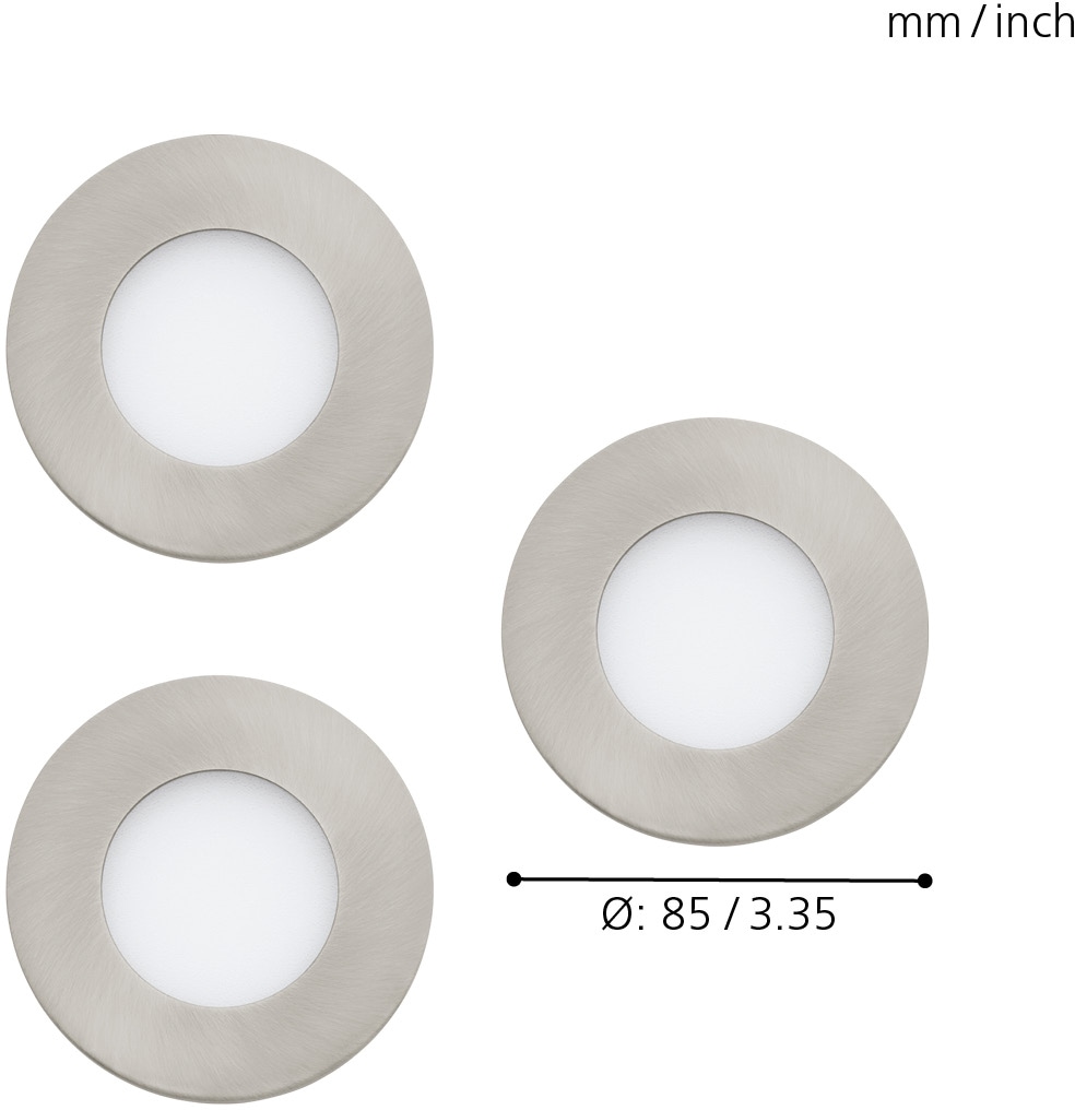 EGLO Einbauleuchte »FUEVA-C«, 3 flammig, Leuchtmittel LED-Board | LED fest integriert, EGLO CONNECT, Steuerung über APP + Fernbedienung, BLE, CCT, RGB