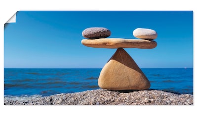 Wandbild »Gleichgewicht - Steine Meer«, Zen, (1 St.)