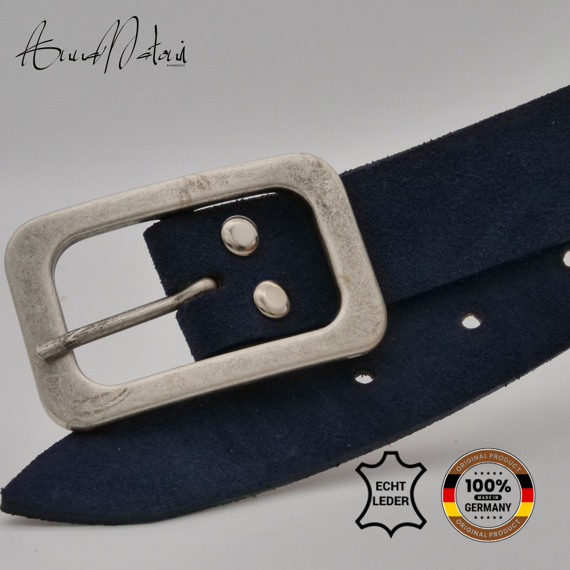 AnnaMatoni Ledergürtel »AnnaMatoni Damen Ledergürtel in hochwertigem Velour Leder 3cm«