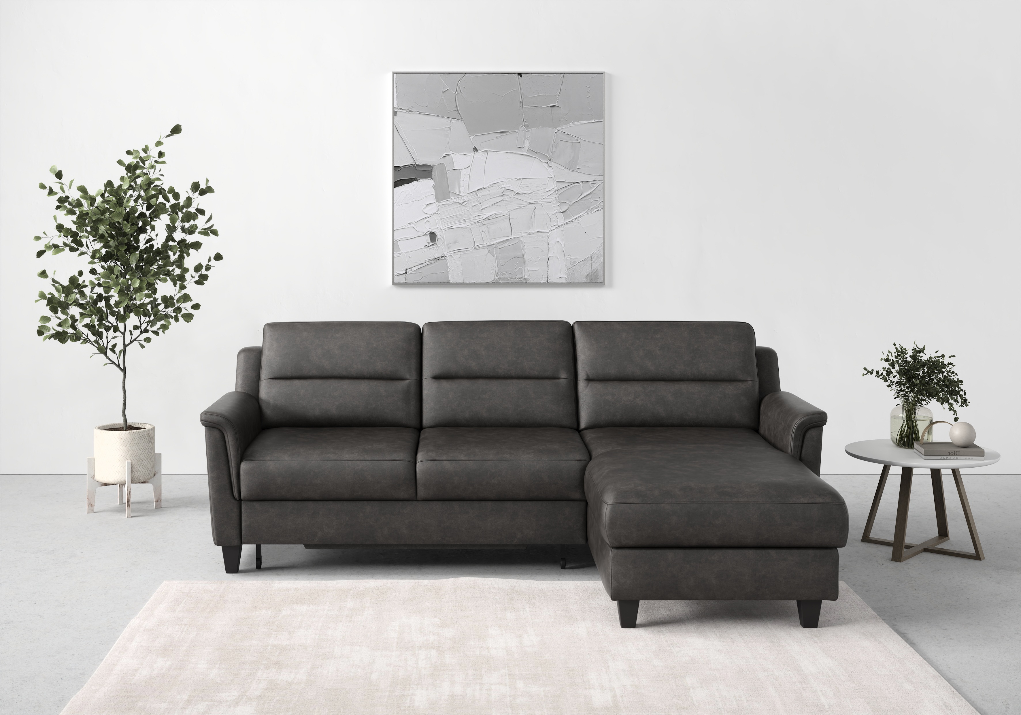 Thumbnail - sit&more Ecksofa "Farö L-Form", inklusive Federkern, wahlweise mit Bettfunktion und Bettkasten