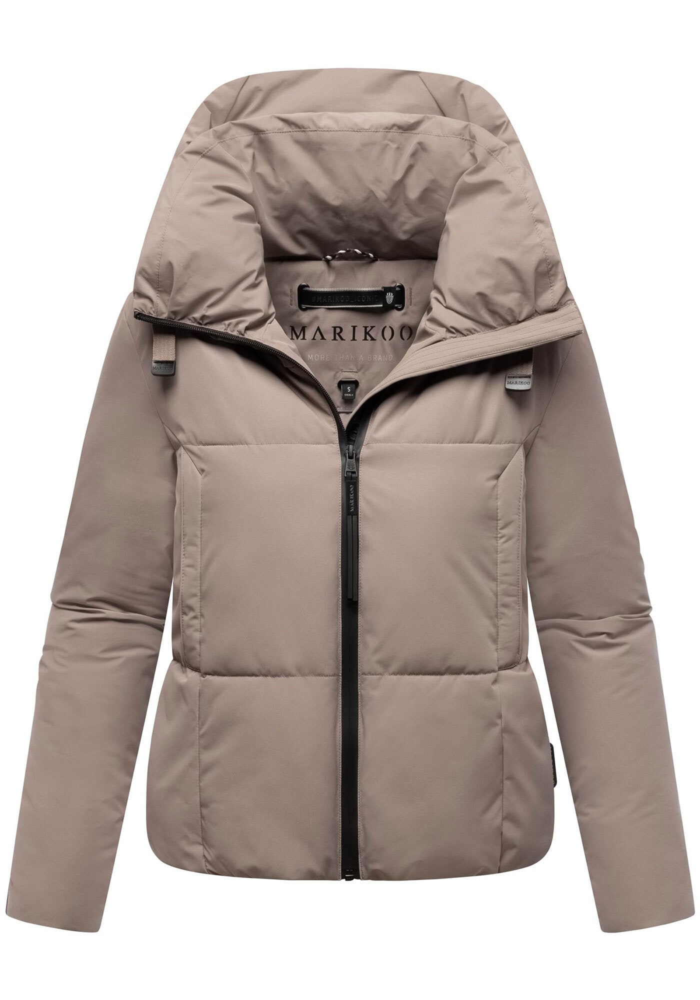 Marikoo Winterjacke »Ninikaa«, kurze Winter Jacke mit extra hohem Windschutzkragen