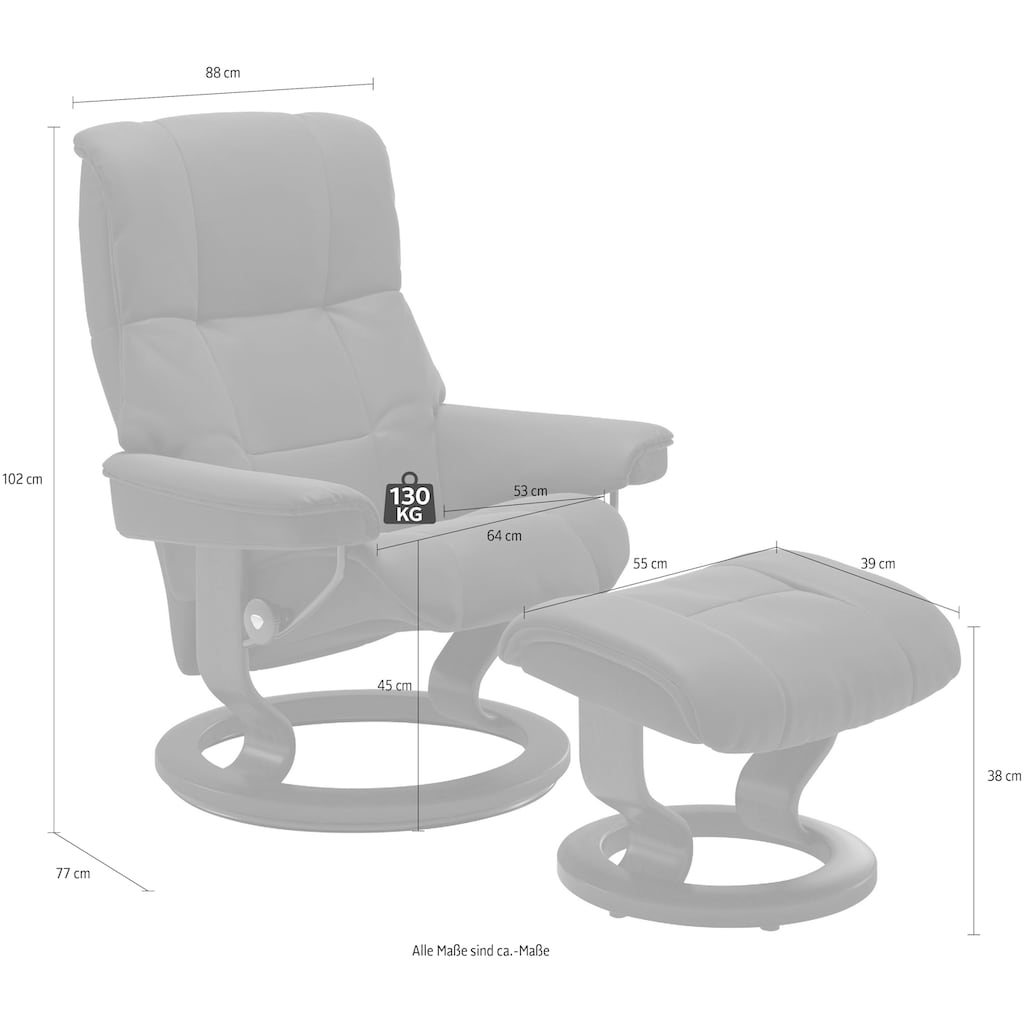 Stressless® Relaxsessel »Mayfair«, (Set, Relaxsessel mit Hocker)