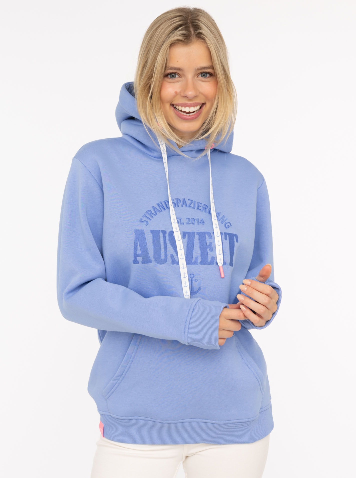 Zwillingsherz Hoodie ""Auszeit"", mit ton-in-ton gestickter "Auszeit"-Botsc günstig online kaufen