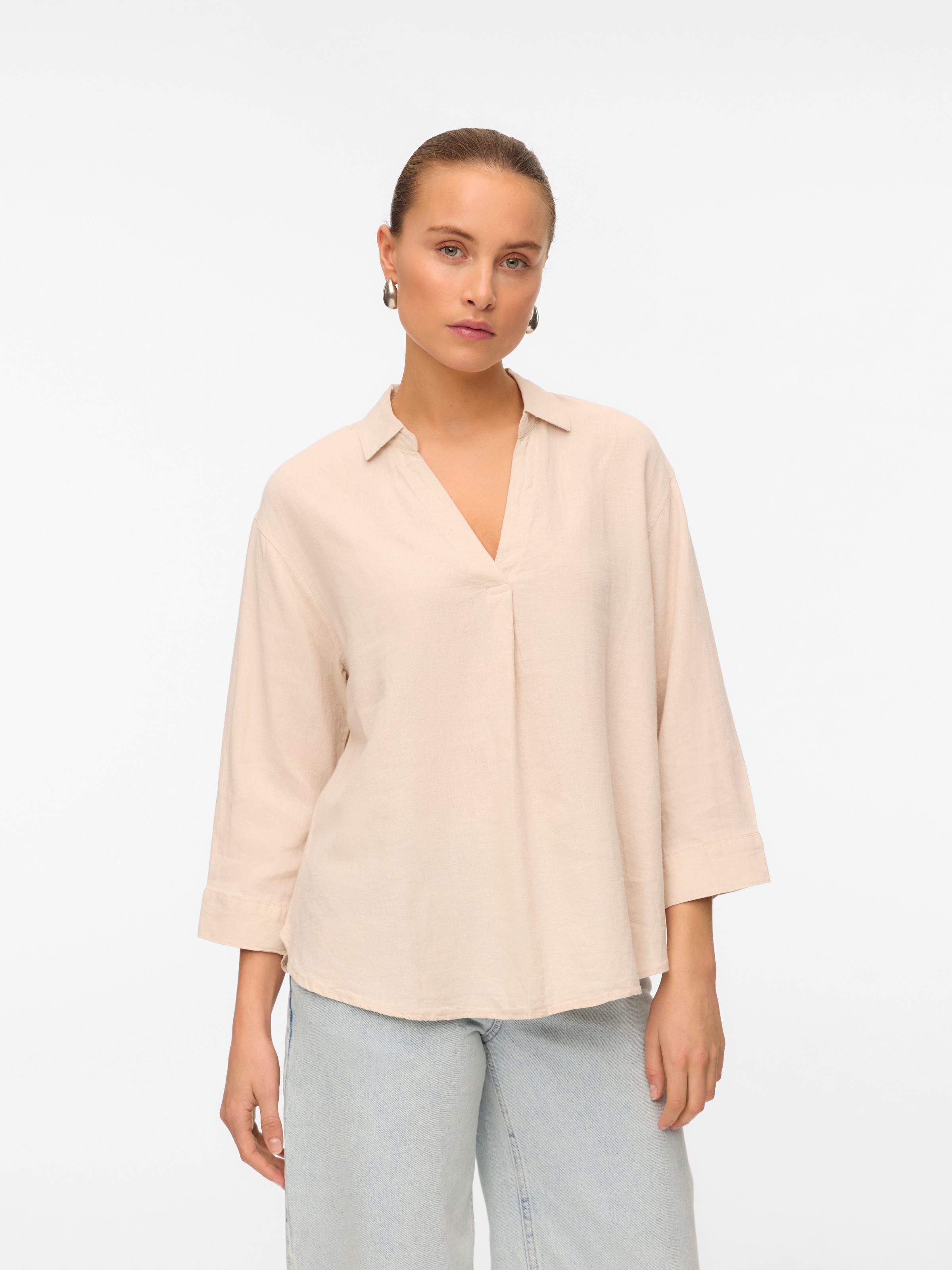 Vero Moda Shirtbluse »VMLINN 3/4 Marškinėliai be...