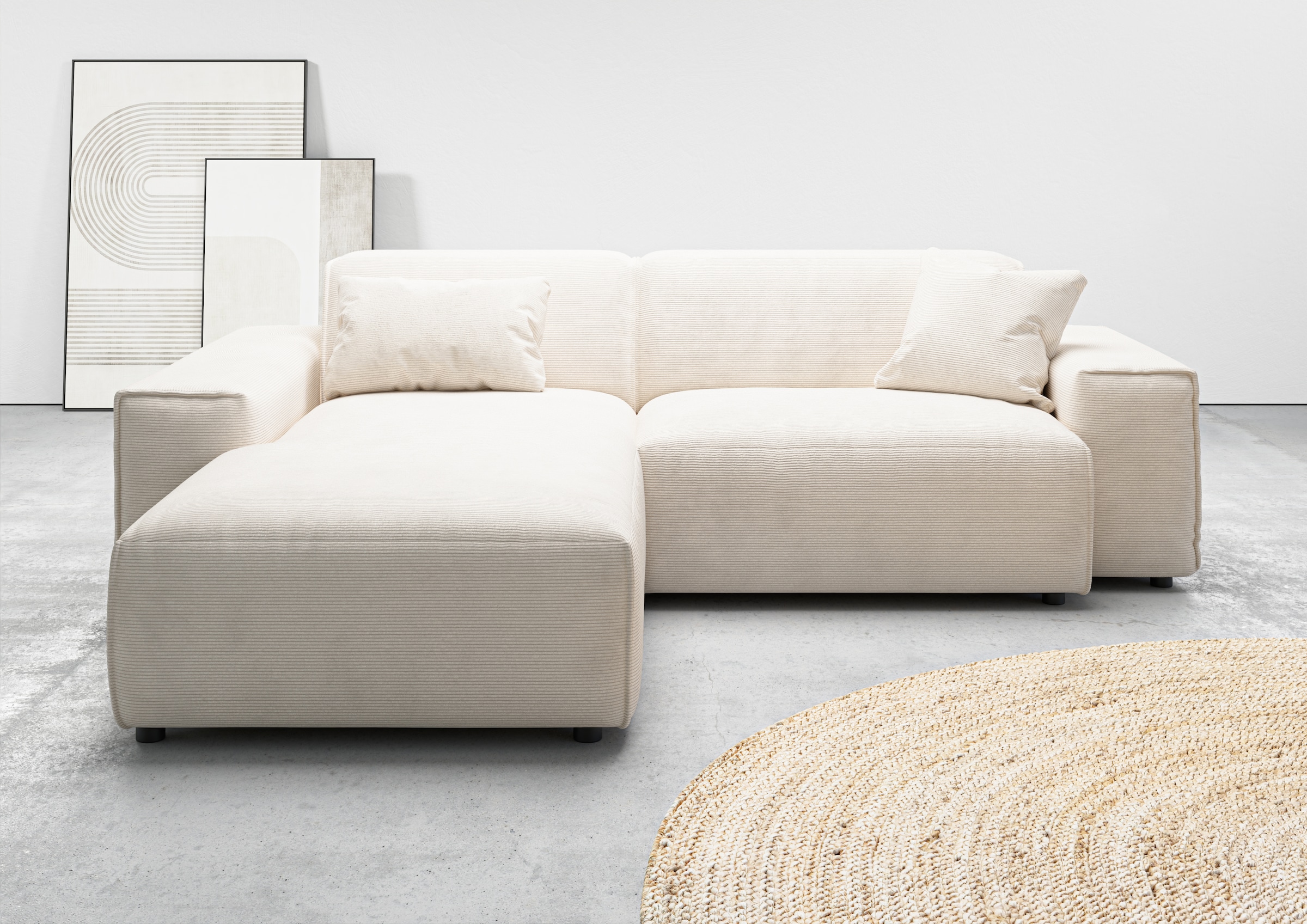 Home affaire Ecksofa "Glimminge L-Form auch in Breitcord, Feincord + Easy c günstig online kaufen