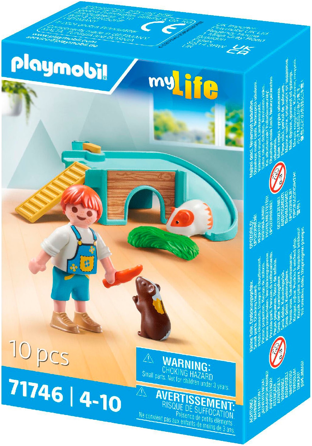 Playmobil® Konstruktions-Spielset »Junge mit Meerschweinchen (71746), Playmobil My Life«, (10 St.)