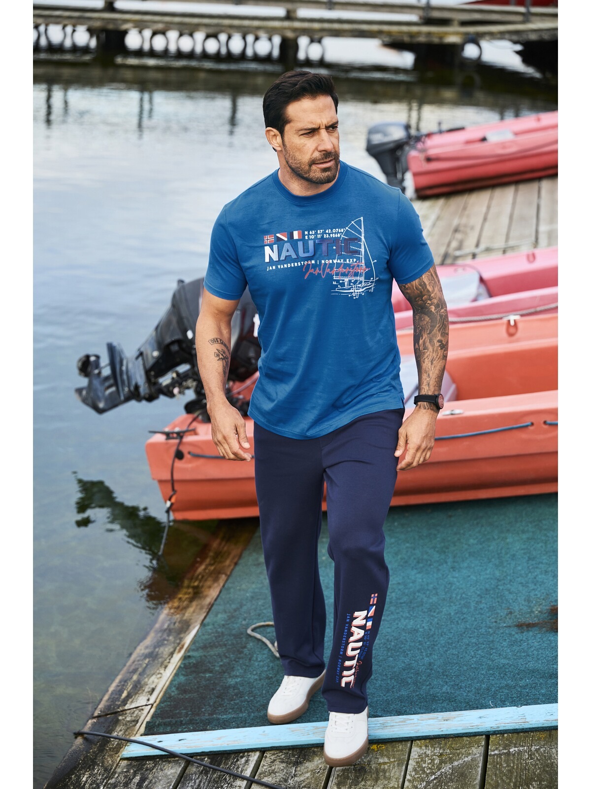 Jan Vanderstorm T-Shirt »T-Shirt SVENHELM«, (1 tlg.), mit nordischem Aufdruck