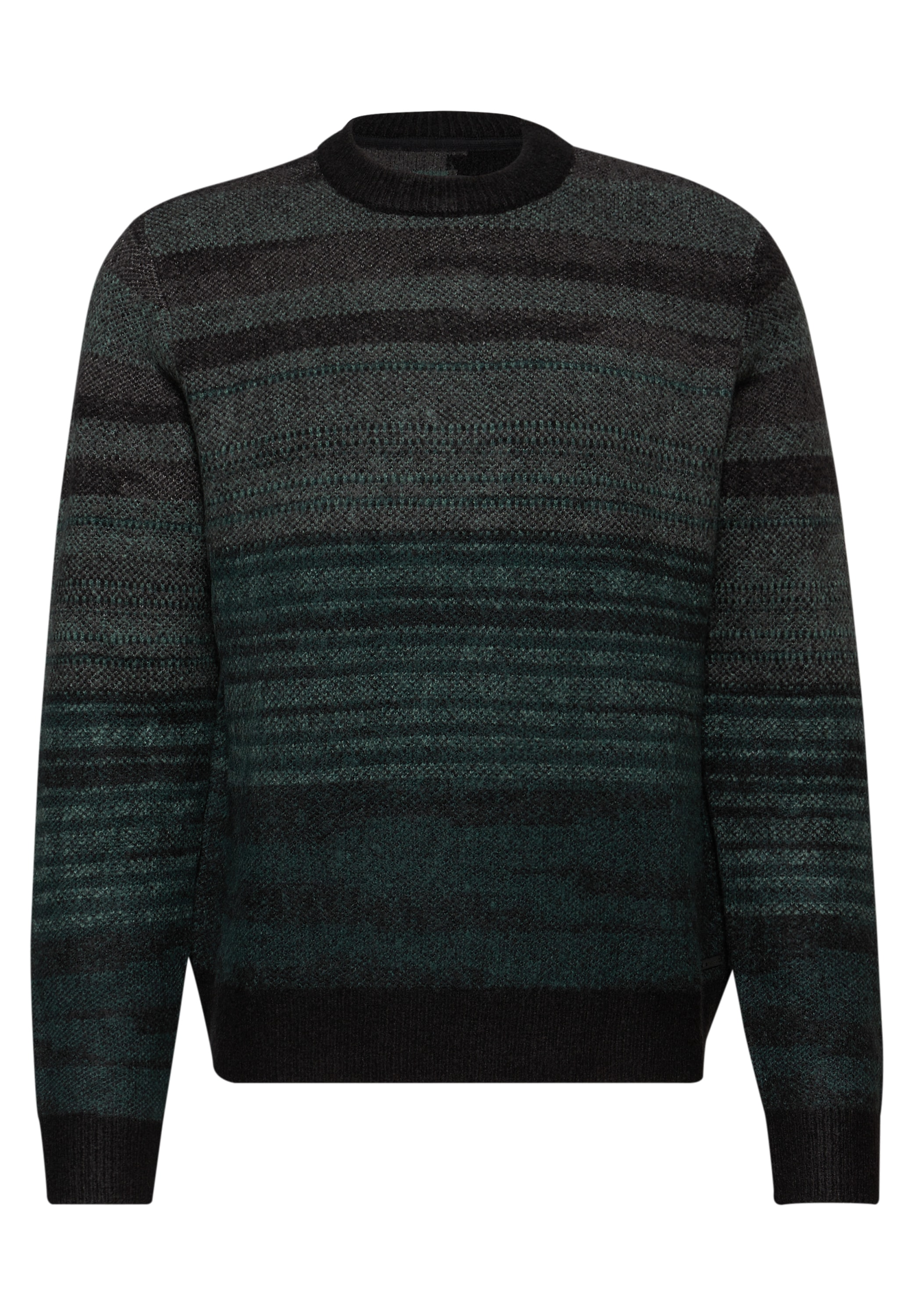 STREET ONE MEN Rundhalspullover Jacquard