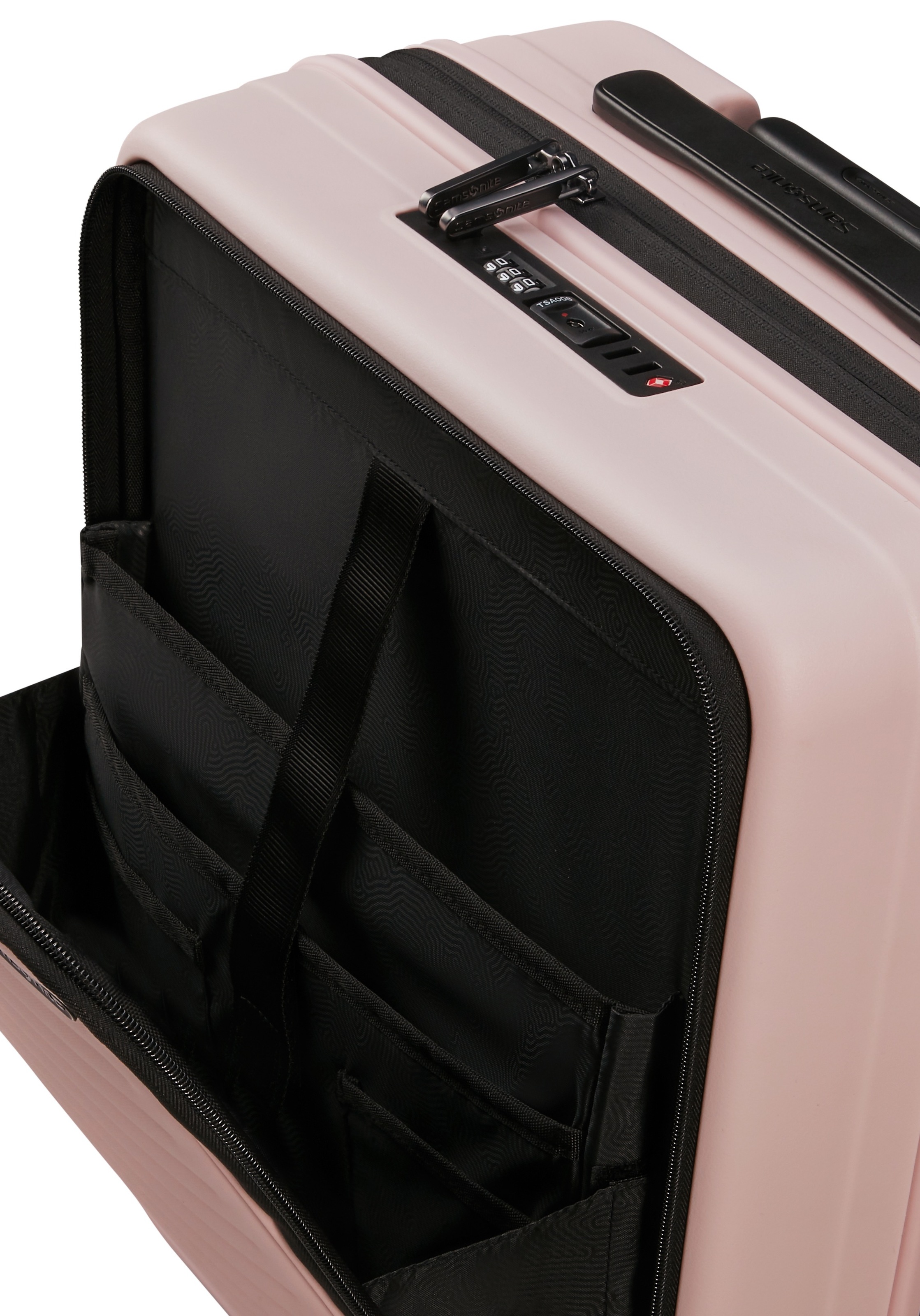 Samsonite Hartschalen-Trolley »RESTACKD, verschiedene Größen und Farben«, (mit Packtaschen), 4 Rollen, Reisekoffer mit TSA Schloss Volumenerweiterung Packtaschen