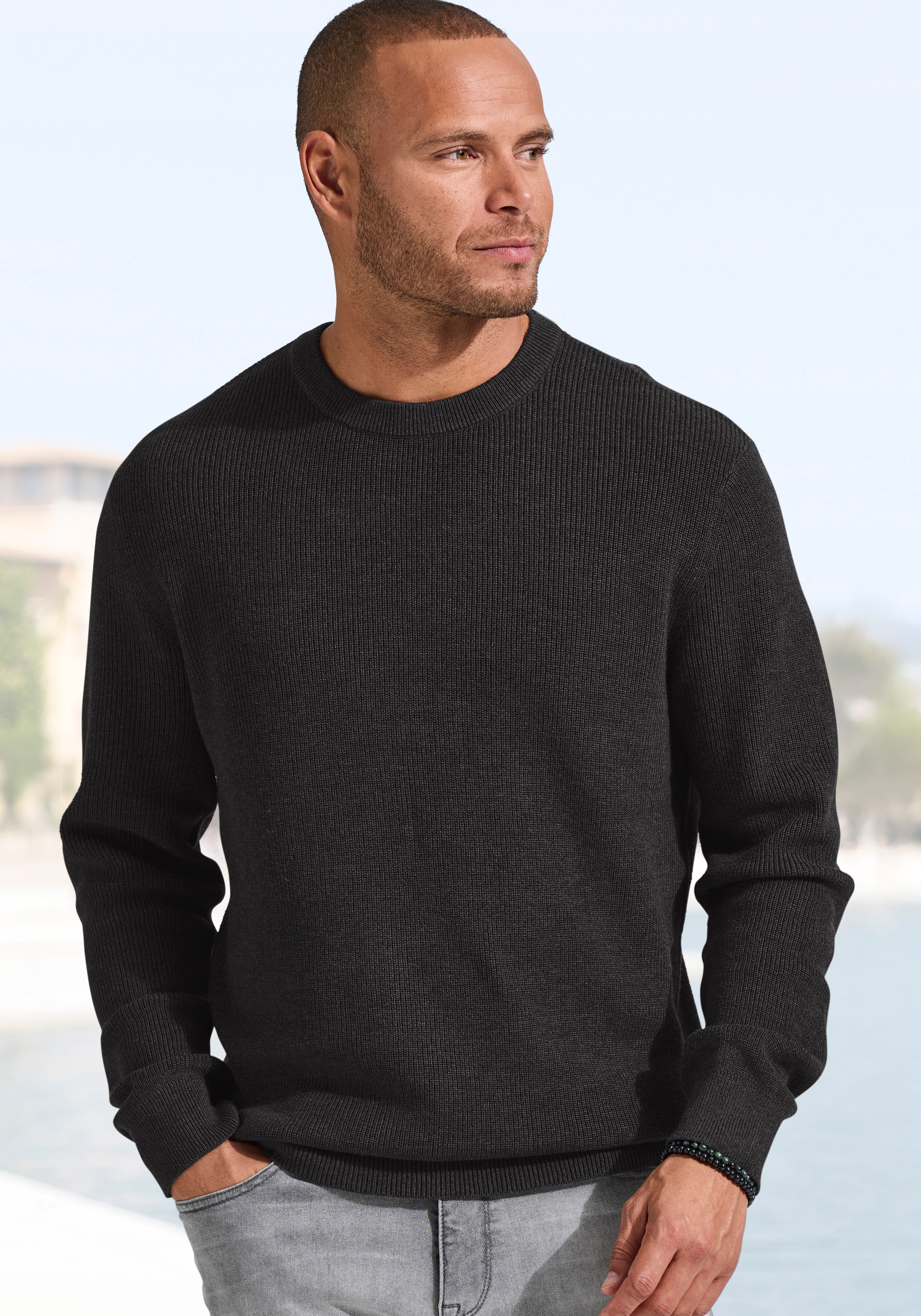 John Devin Strickpullover, Pullover in modischen Farben aus Baumwollmischun günstig online kaufen