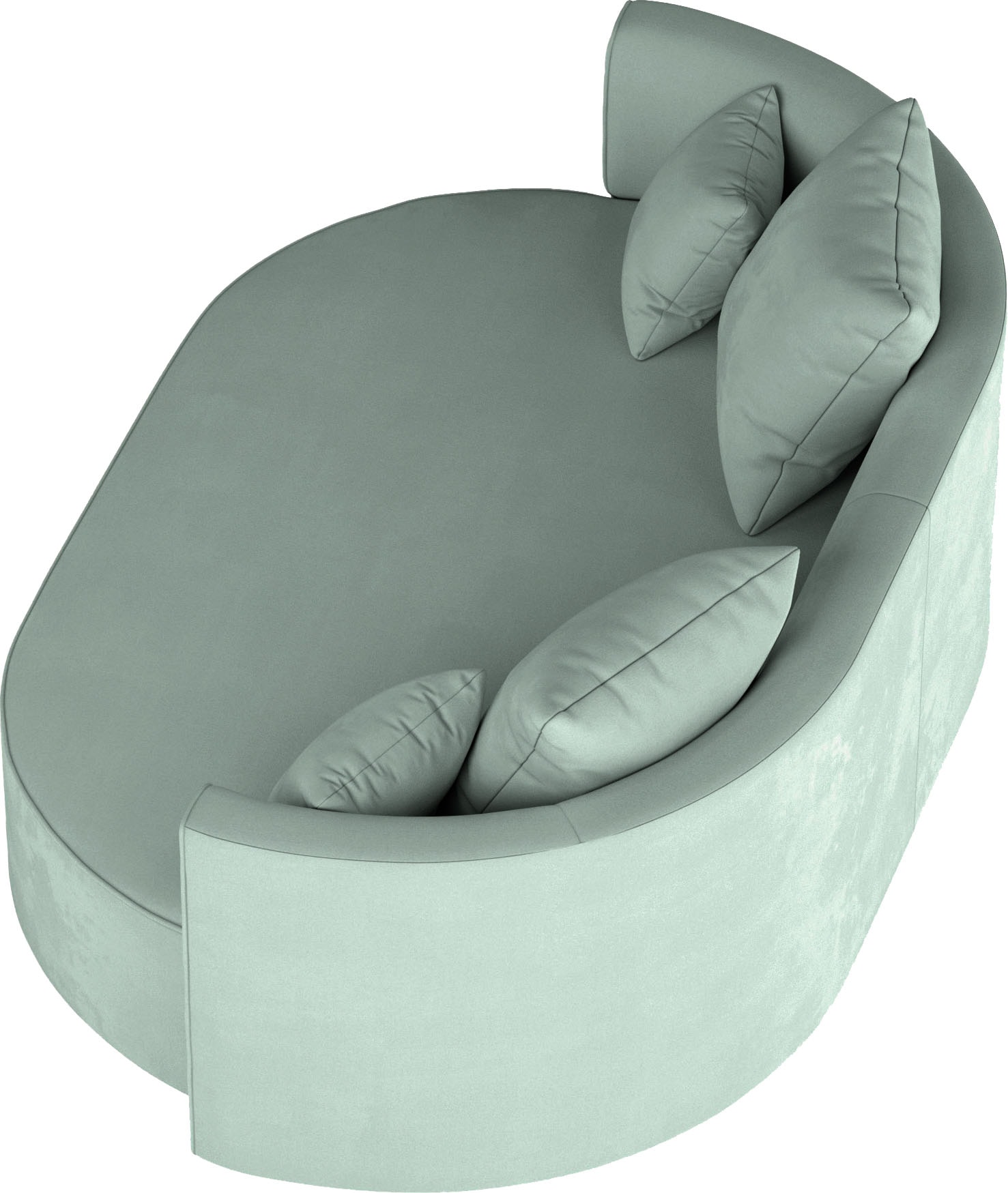 LeGer Home by Lena Gercke 2,5-Sitzer »ISALIE, rundes Loungesofa, mit Kissen, perfekt gepolstert«, moderne Stoffe, mit 4 Zierkissen, extra große Sitzfläche