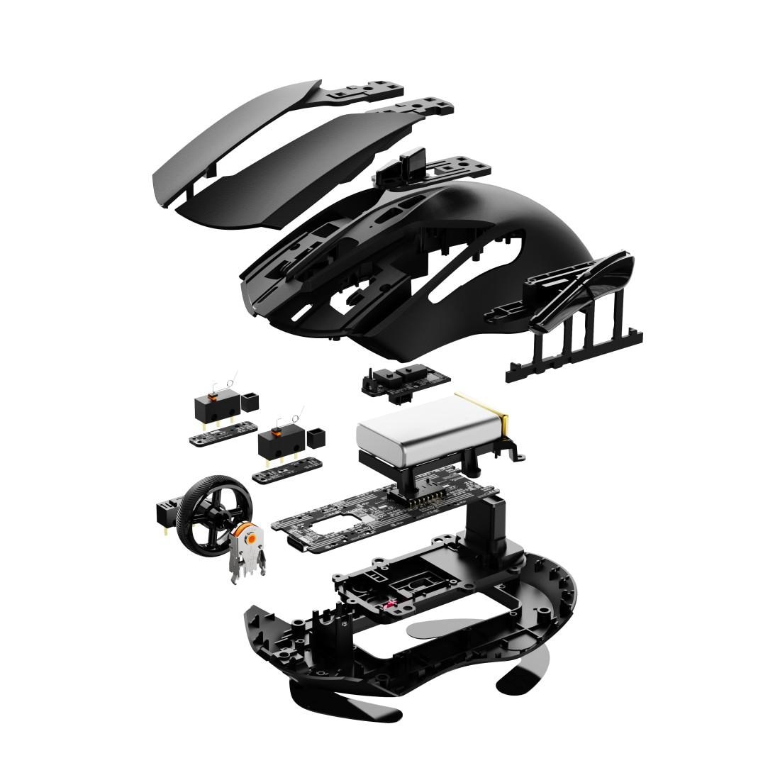 Rapoo Gaming-Maus »V20PRO 4K+8K«, Funk-kabelgebunden, Ergonomisch, 160 h Akkulaufzeit, 7 DPI-Stufen