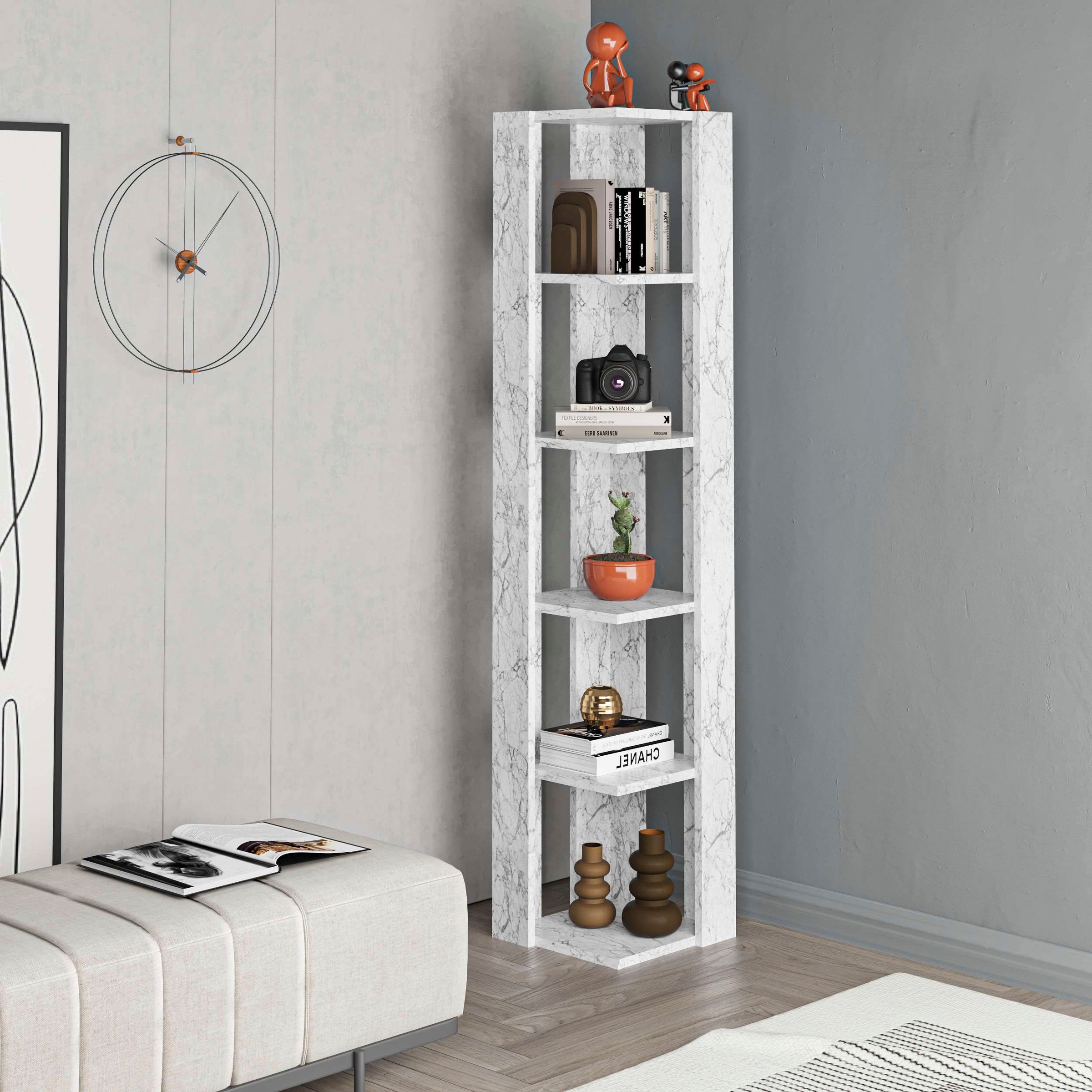 Decortie Eckregal »Nati Eckregal«, (Packung), Leichte Montage, Lagerung, Platzsparend