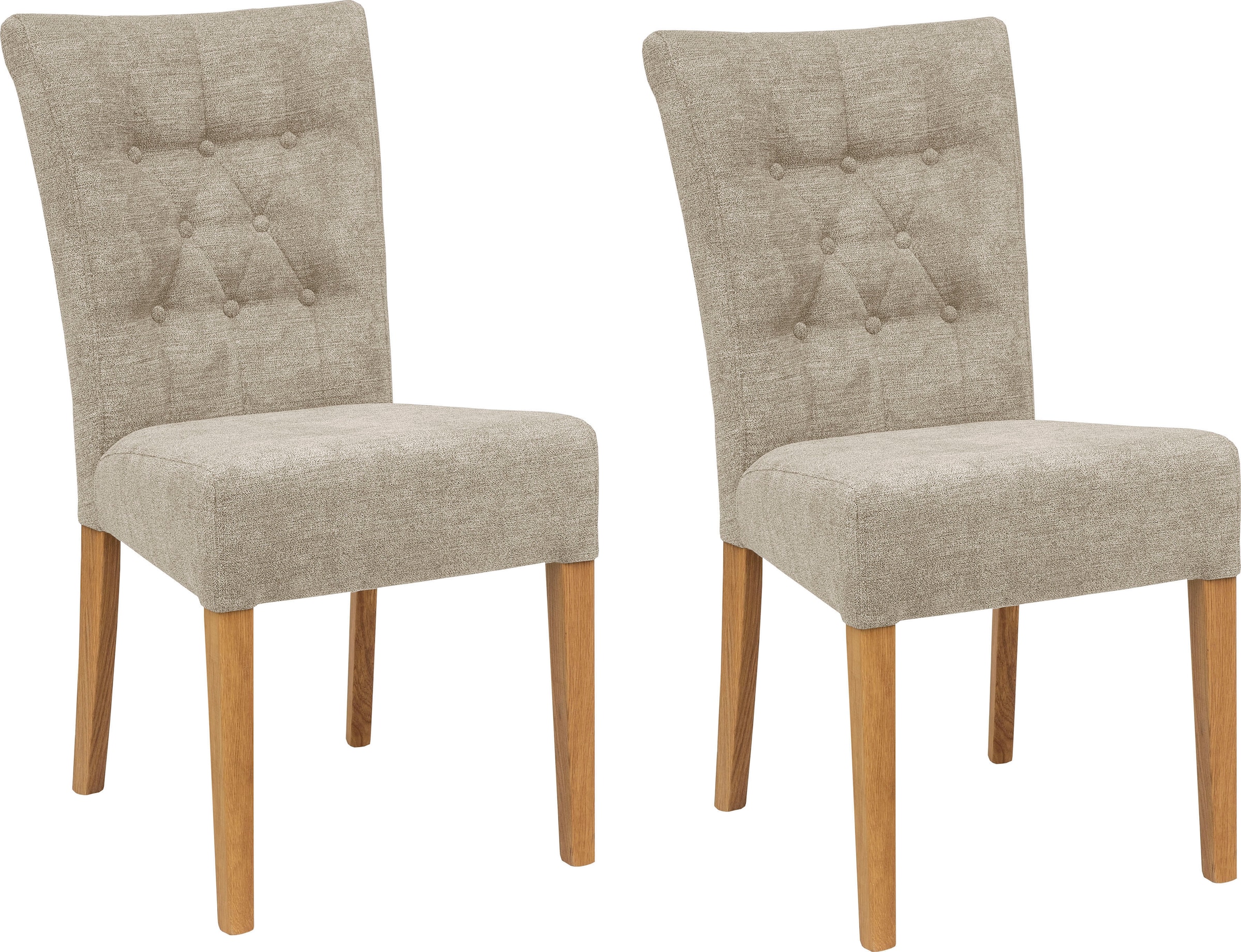 Home affaire Polsterstuhl "Queen" (Set) 2 Stk. Feinstruktur Esszimmerstuhl günstig online kaufen