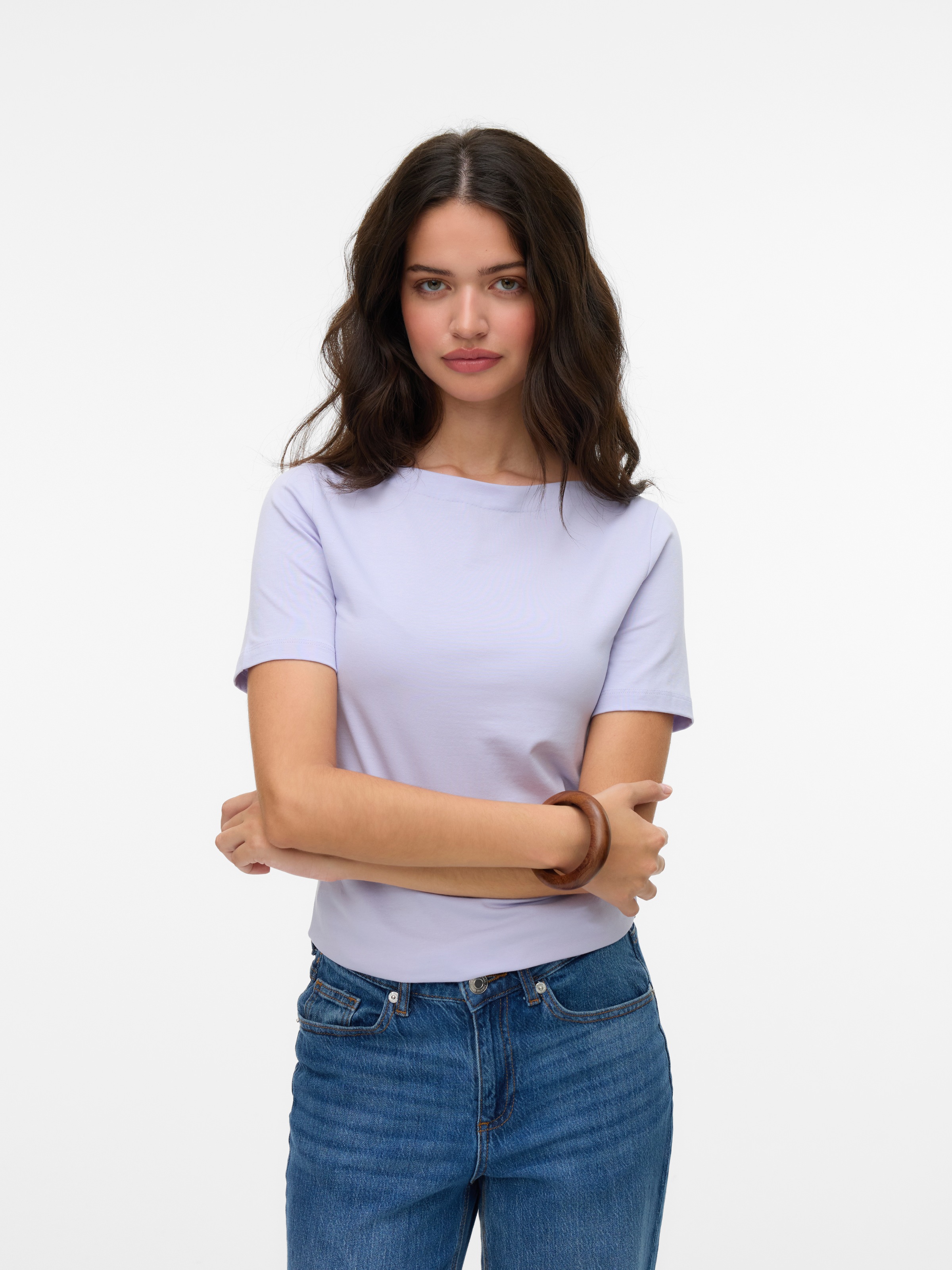 Vero Moda Kurzarmshirt "VMPANDA MODAL S/S TOP NOOS" günstig online kaufen