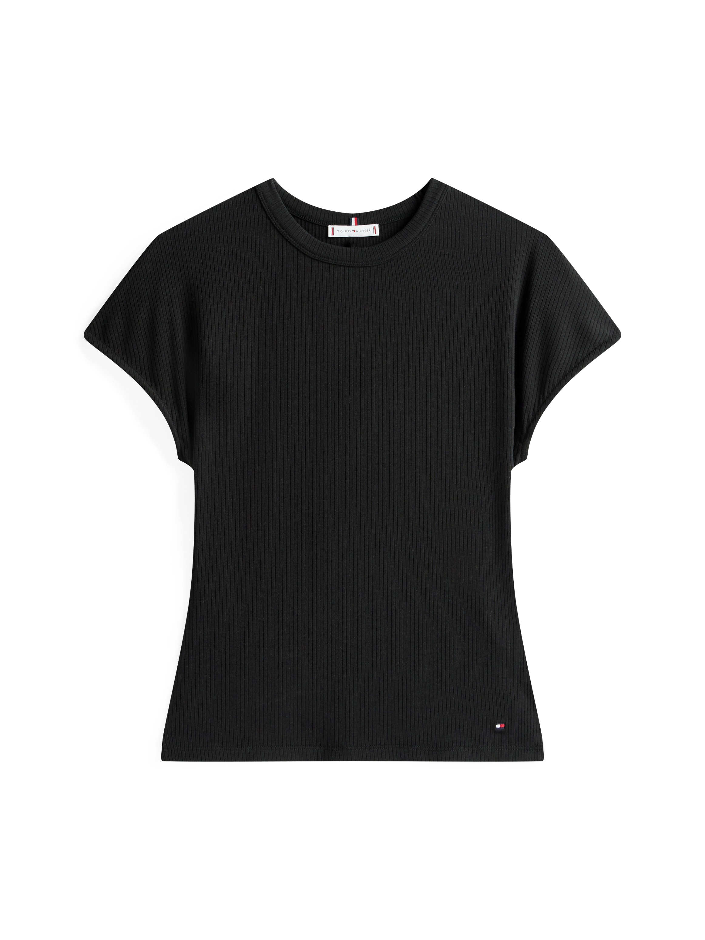 Tommy Hilfiger Kurzarmshirt »5X2 RIB SLIM C-NK CAP SLV TEE«