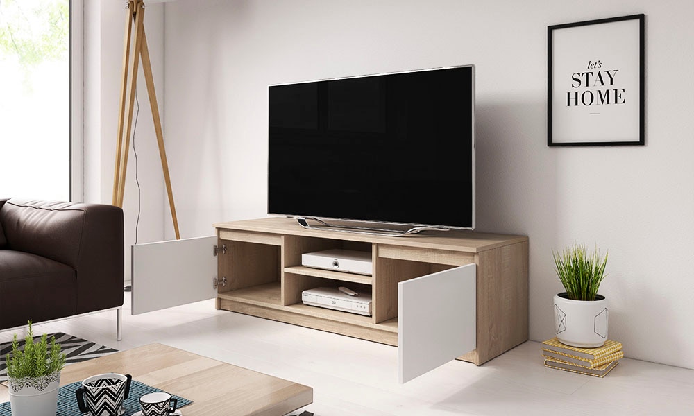 INOSIGN Lowboard »DINGO«, zeitloser TV-Schrank, TV-Board Breite 120 cm, grifflose Fernsehschrank