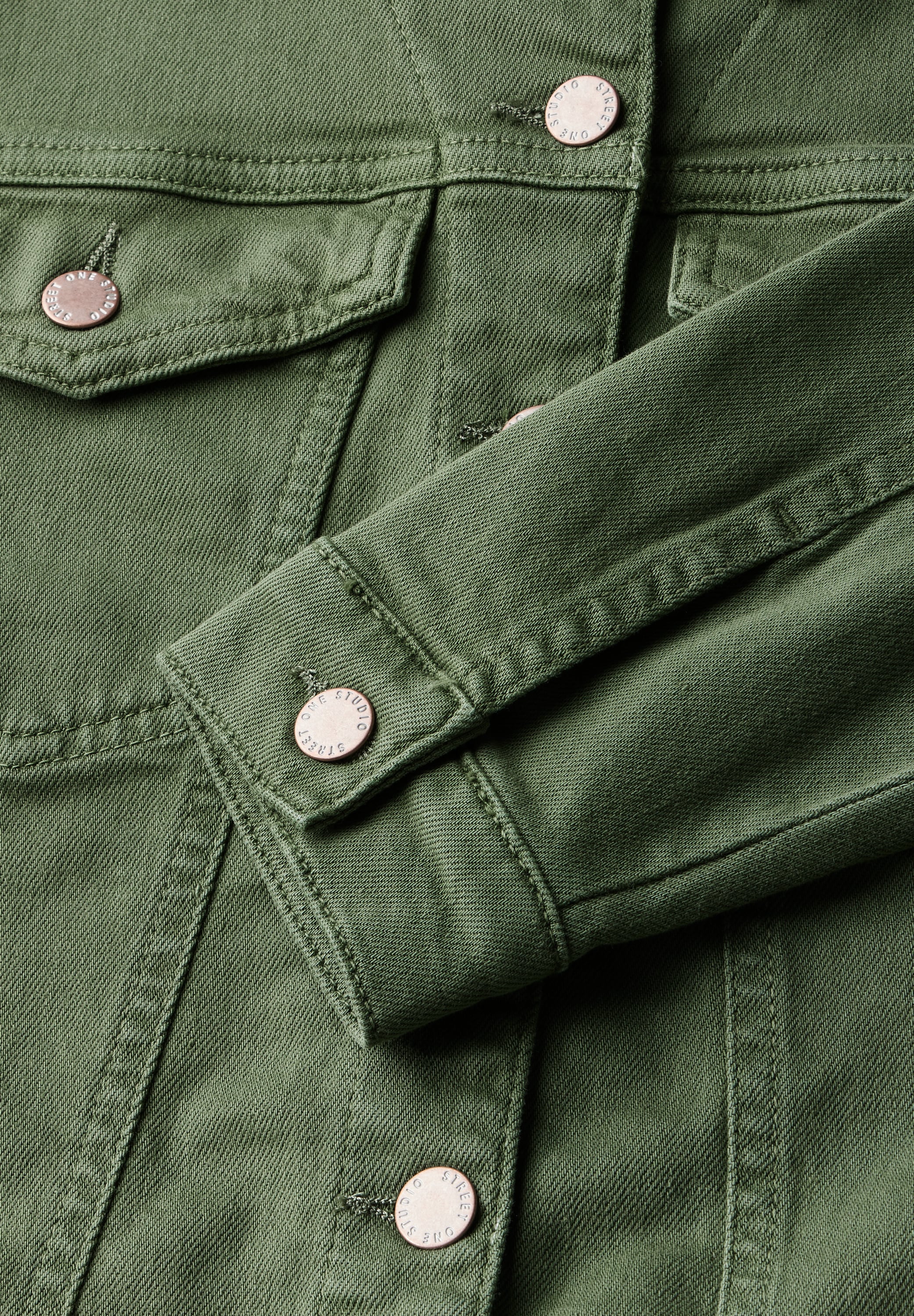 STREET ONE STUDIO Jeansjacke, ohne Kapuze, mit Brusttaschen