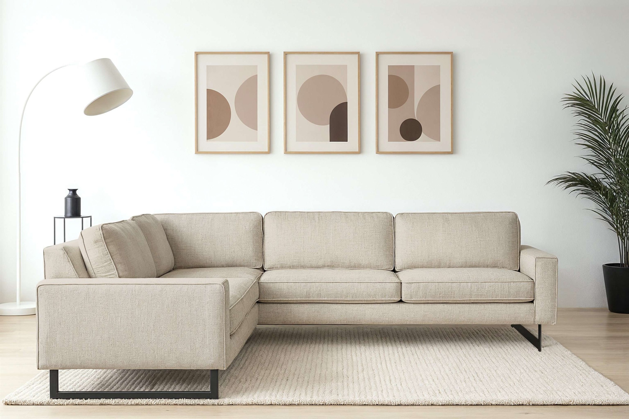 PLACES OF STYLE Ecksofa "Pinto, XXL, 250/290 cm, langer Schenkel, Ottomane" günstig online kaufen
