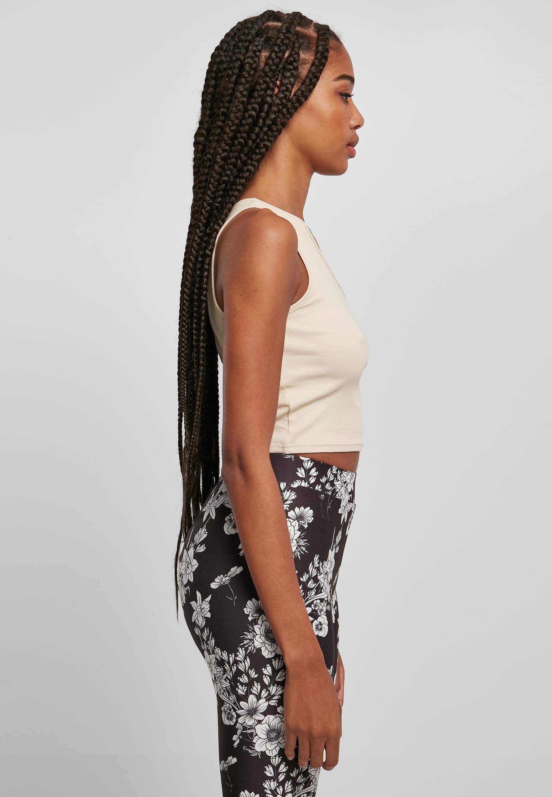 URBAN CLASSICS Muskelshirt »Urban Classics Damen Ladies Cropped Asymmetric Top«, (1 tlg.)