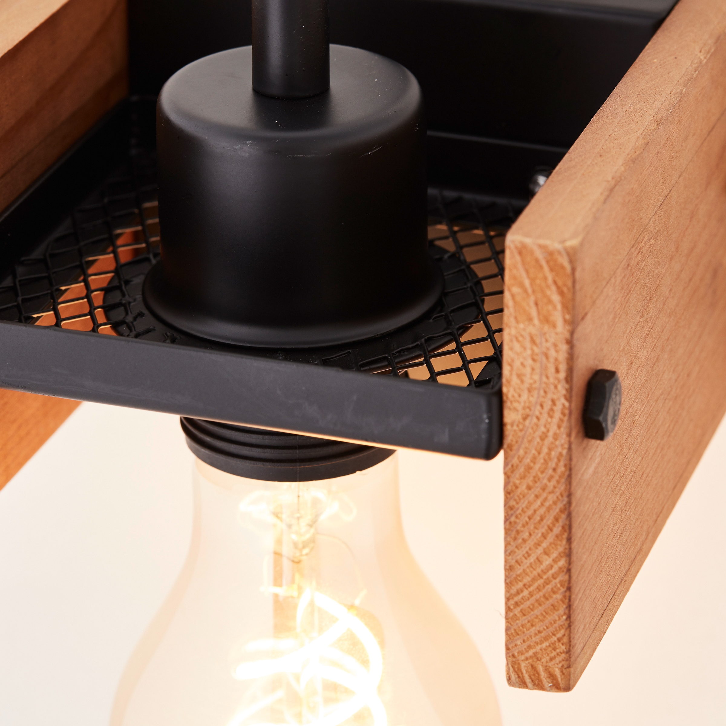 Brilliant Wandleuchte »Calandra« E27 1 Stk. 1 x E27, 42W, schwarz/holzfarbend