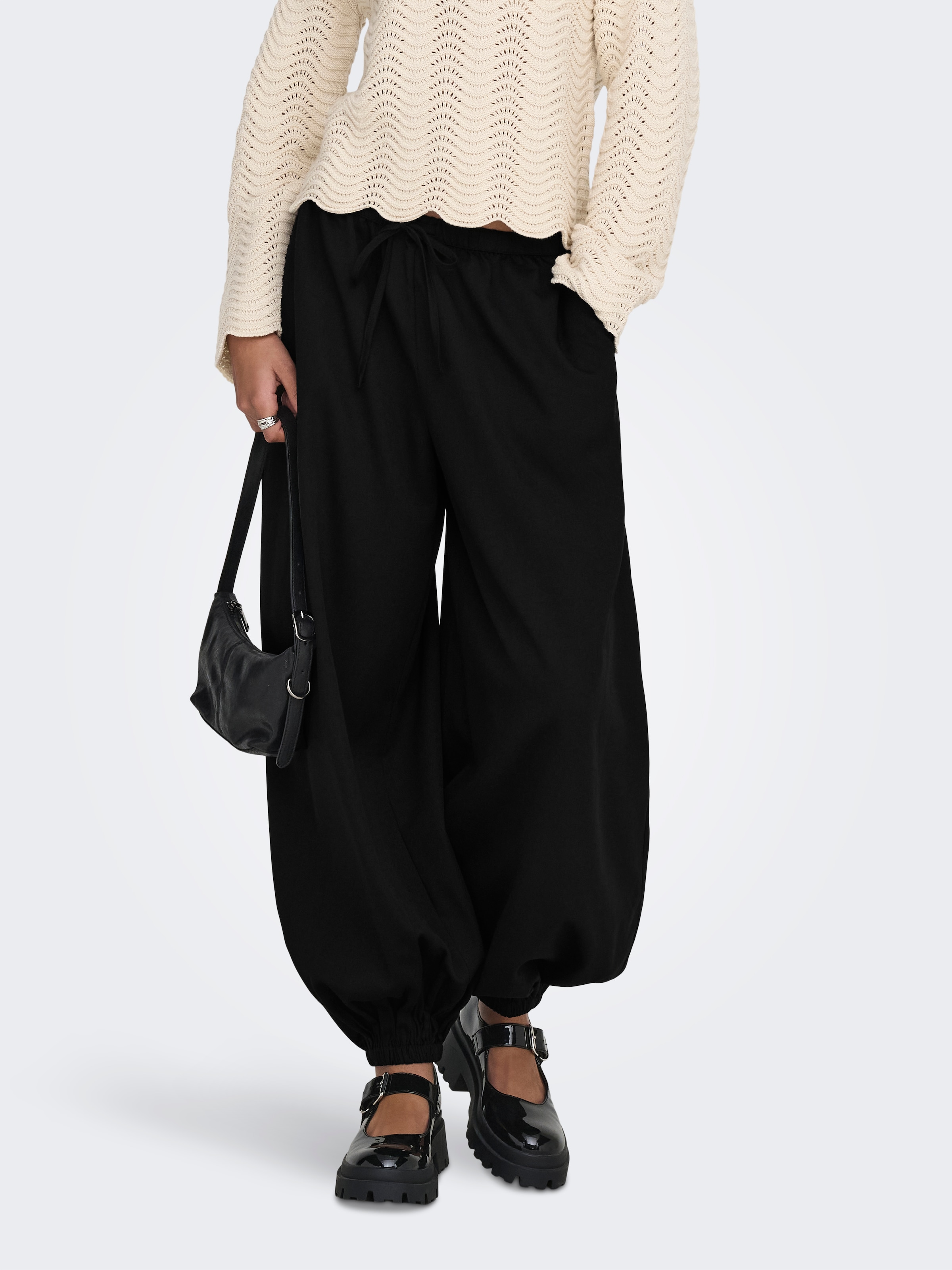JDY Schlupfhose »JDYPALOMA MW LOOSE PANT WVN NOOS«  Materialmix