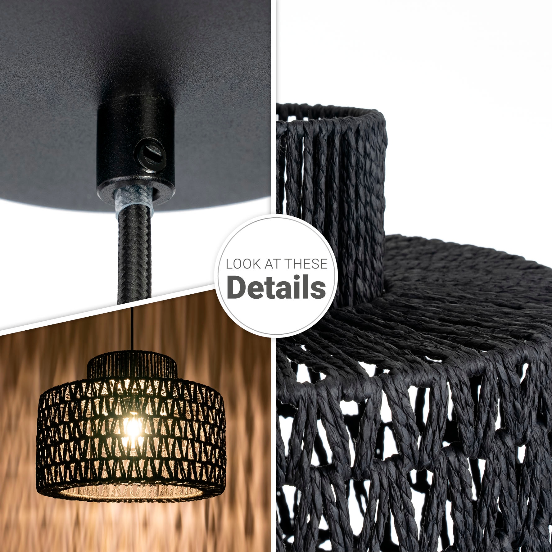 Paco Home Pendelleuchte »HUGO PD1«, 1 flammig, Leuchtmittel E27 | ohne Leuchtmittel
