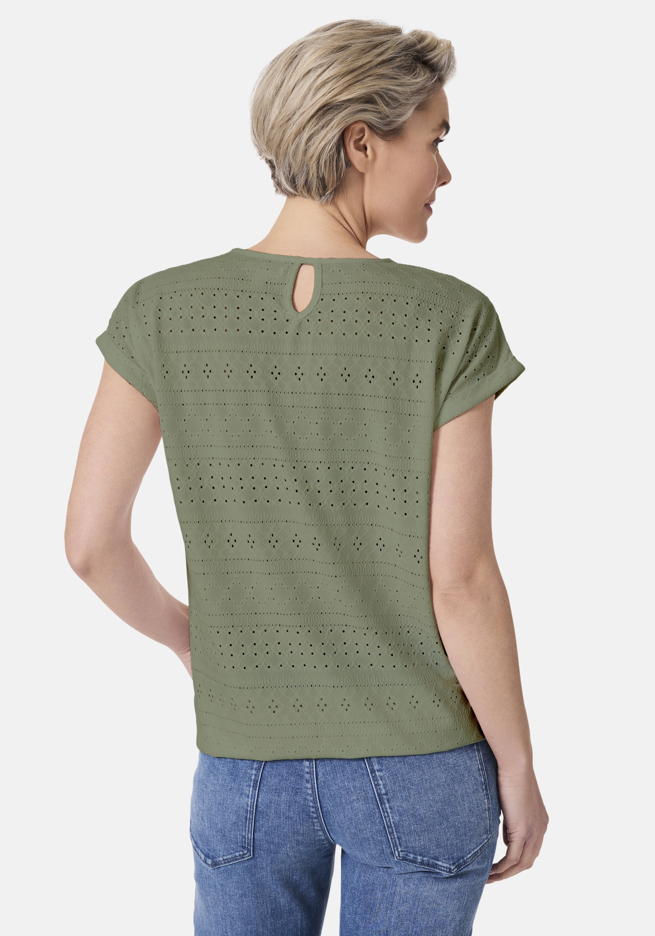 STOOKER WOMEN Kurzarmshirt »CLEA T-Shirt«, Regular Fit T-Shirt mit dezentem Ausbrenner für Damen