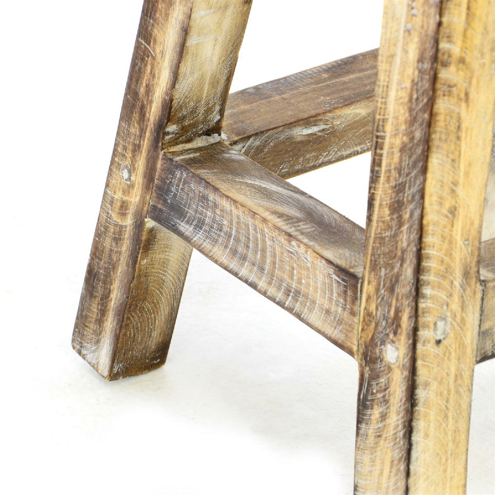 VCM Vintage Stool Brown 40cm 2