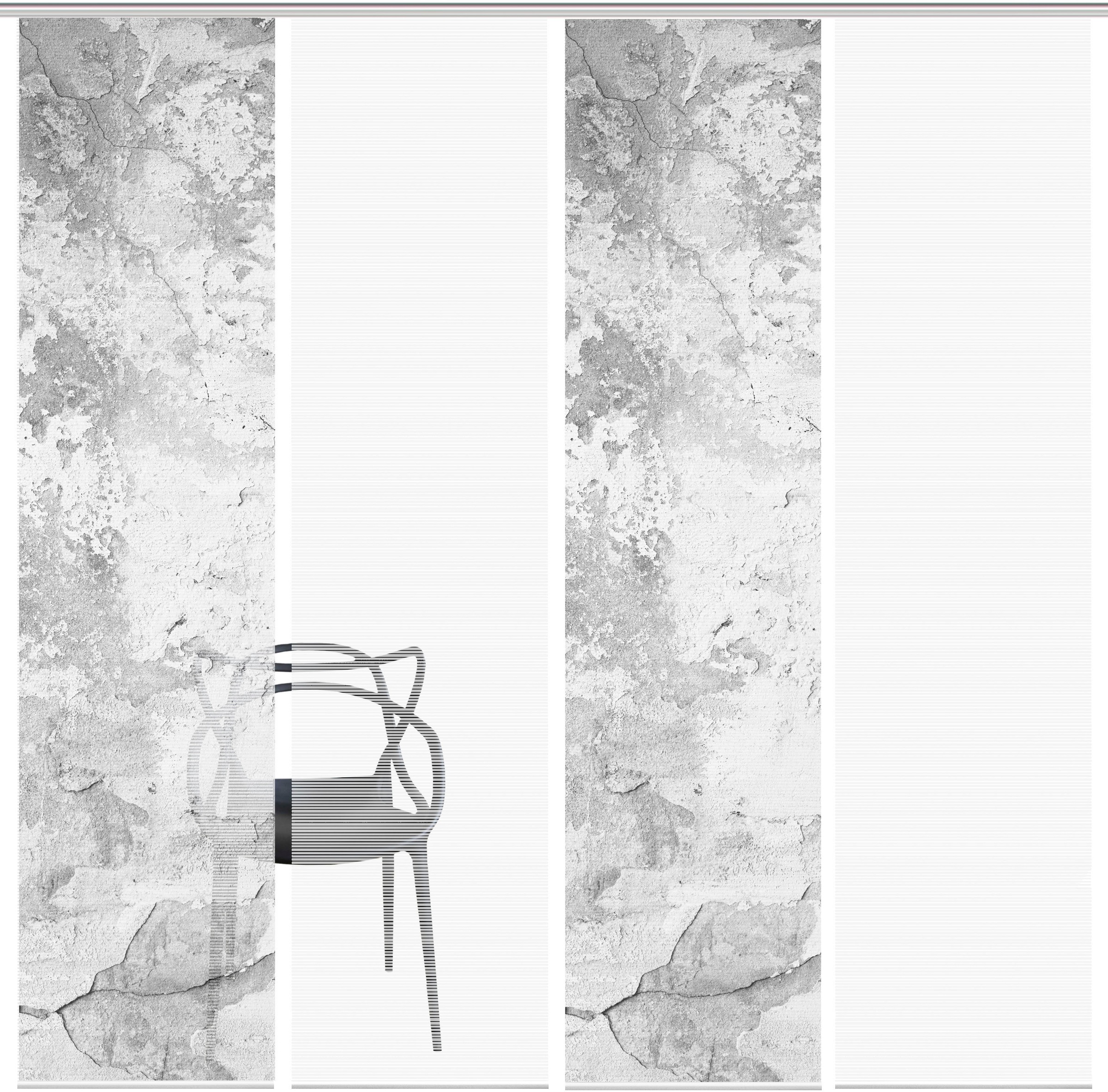 Vision S Schiebegardine "RAGUL 4er SET" Paneelwagen 4 Stk. tlg. Schiebevorh günstig online kaufen