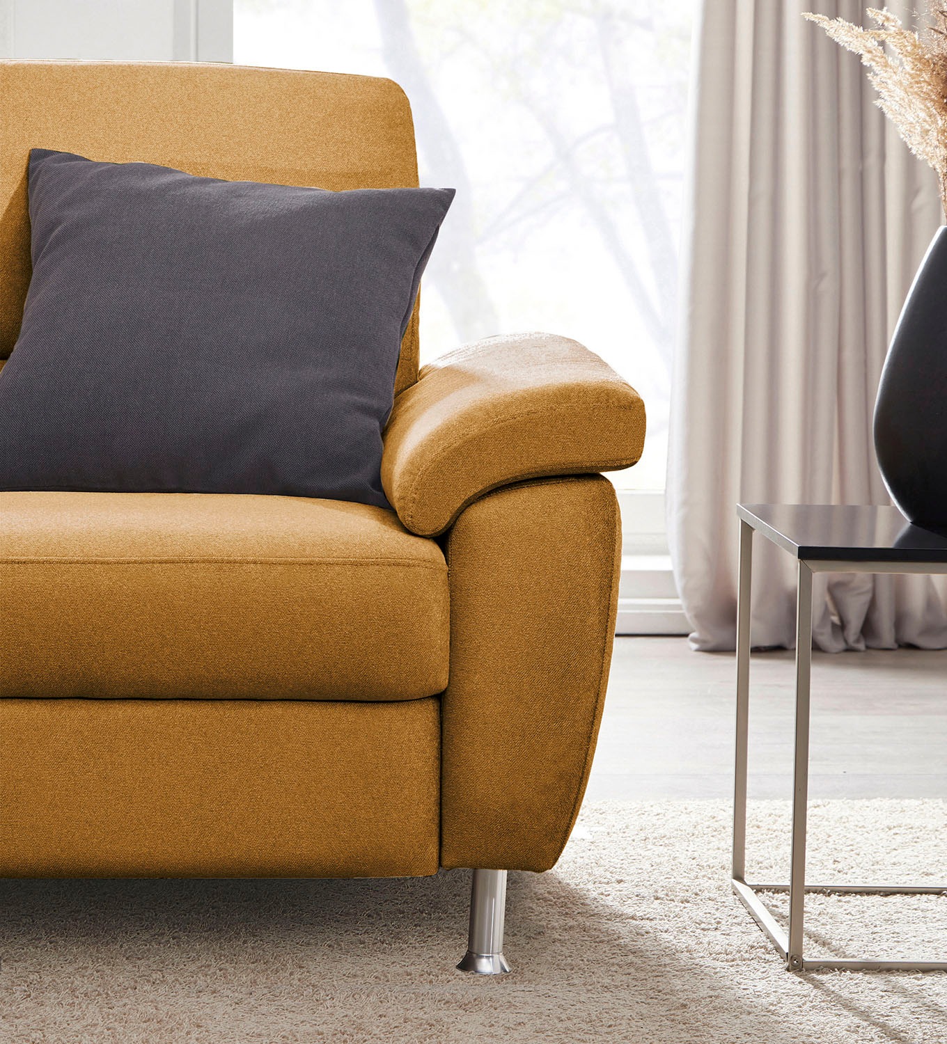 CALIZZA INTERIORS Ecksofa »Onyx L-Form«, Recamiere links oder rechts, wahlweise mit Bettfunktion, Breite 270 cm
