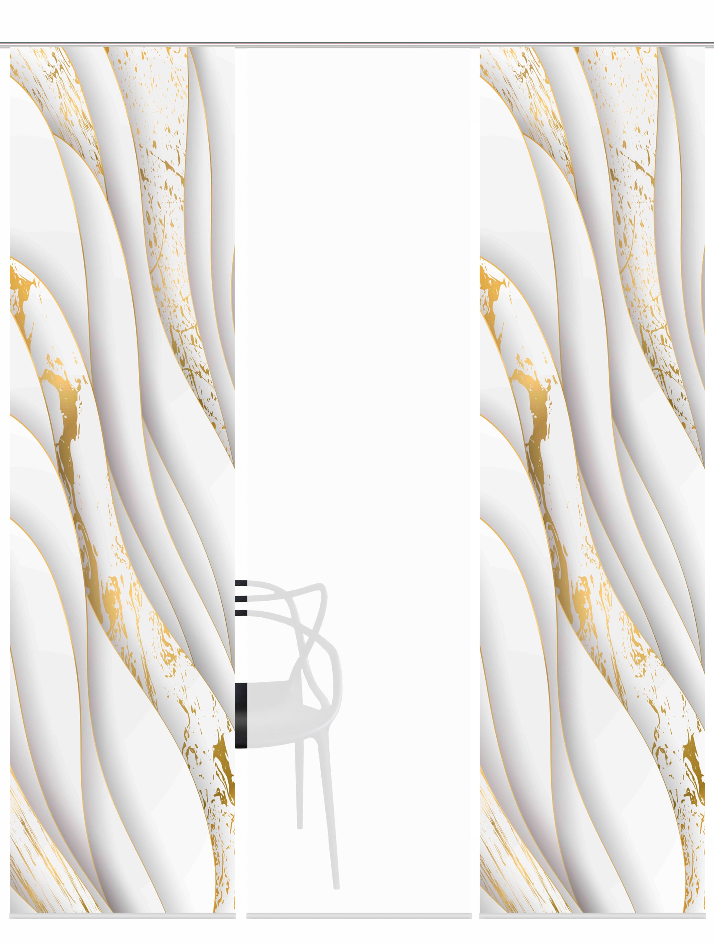 Thumbnail - HOME WOHNIDEEN Schiebegardine "GULDO" Paneelwagen 3 Stk. tlg. Schiebevorhang Digi 3er Set GULDO