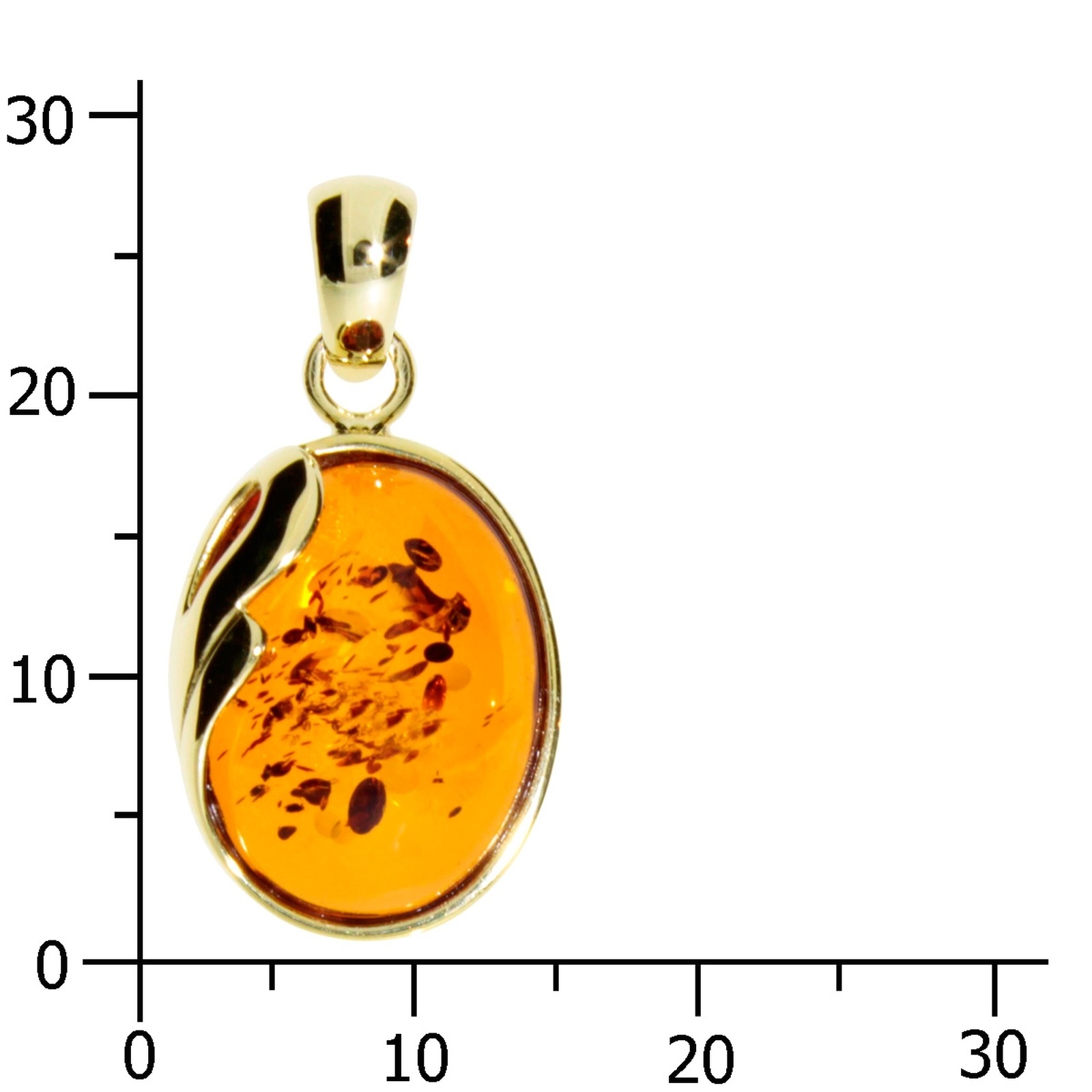 OSTSEE-SCHMUCK Kettenanhänger »Ostsee-Schmuck Anhänger Melanie 27 mm Anhänger Melanie 27 mm«, (1 tlg.)