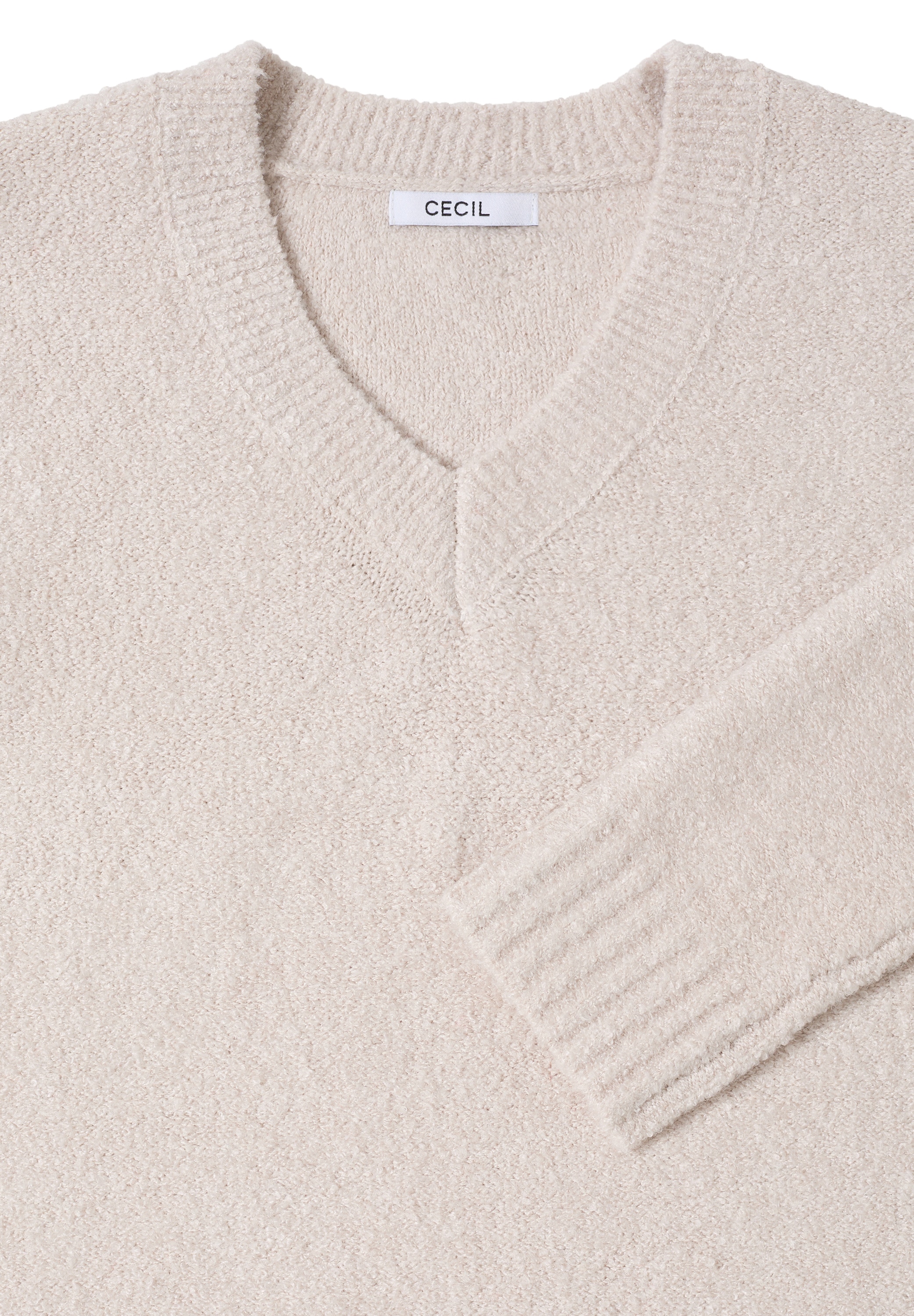 Cecil Strickpullover Bouclé V-Neck