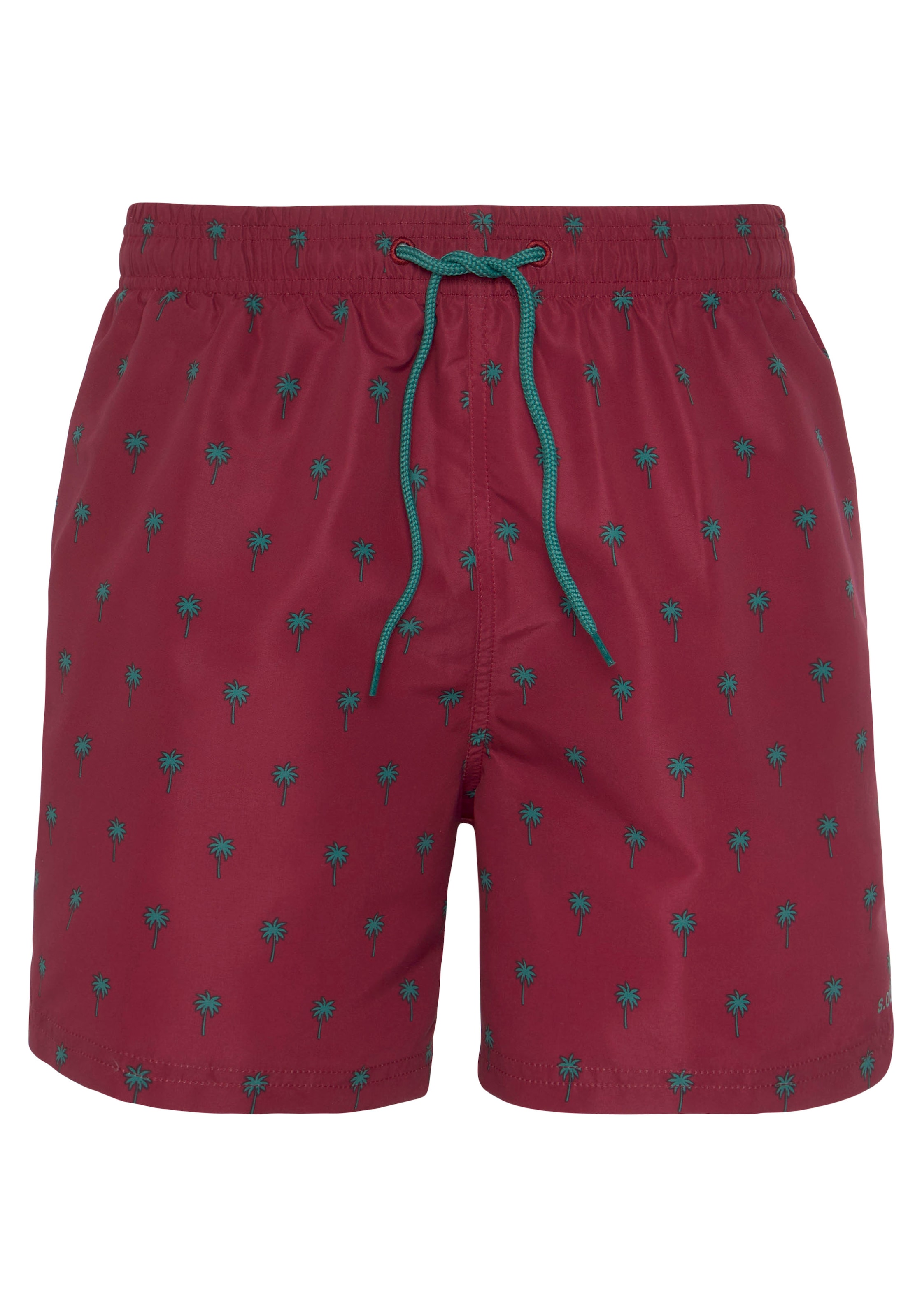 s.Oliver Badeshorts, mit Palmen-Design