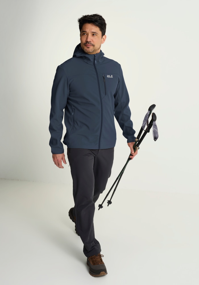 Jack Wolfskin Outdoorjacke »WILD WINDS HOODED JKT M« für Wandern und andere Aktivitäten im Freien