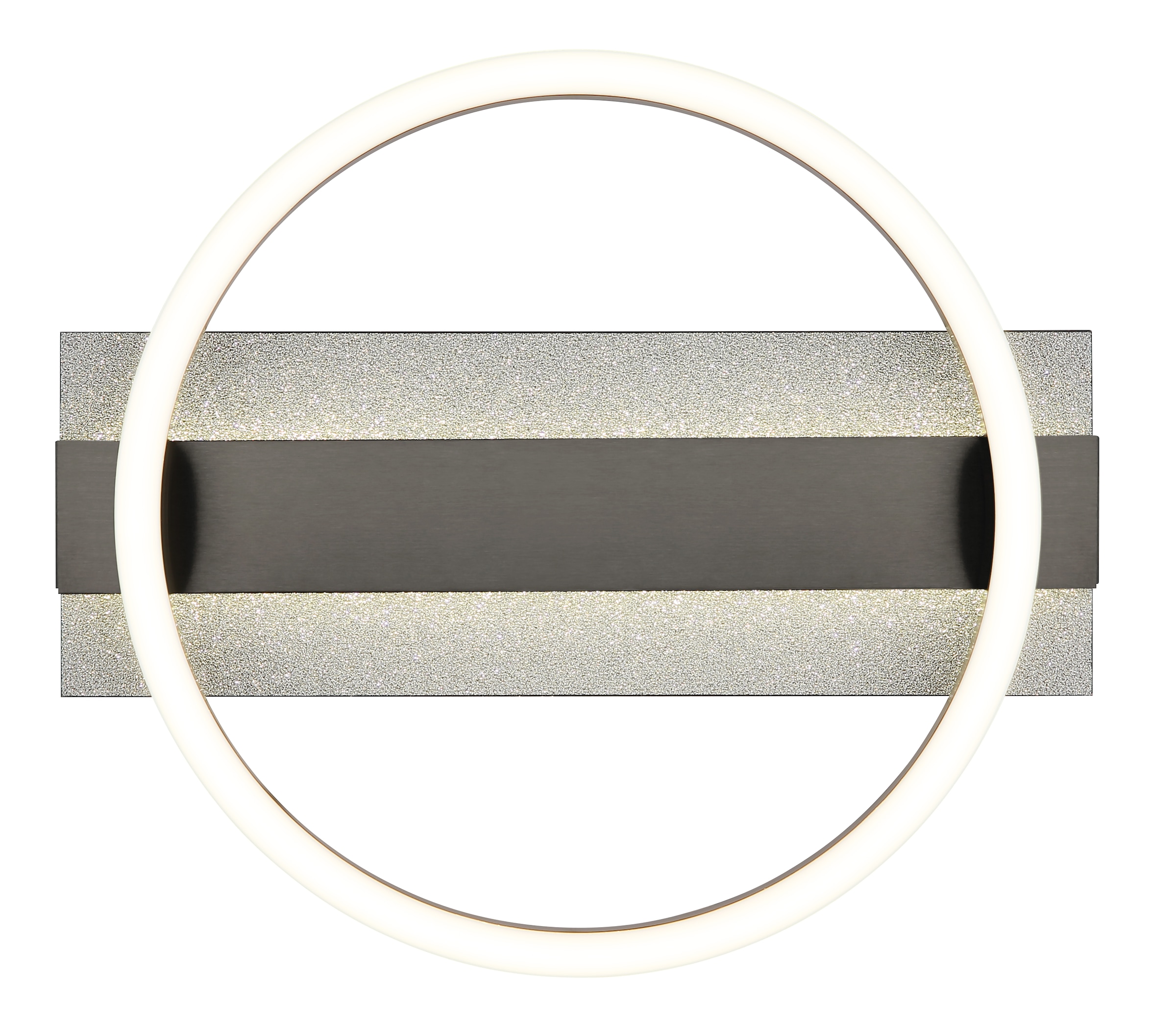 GLOBO LIGHTING Deckenleuchte »NORBERTO« LED-Modul 1 Stk. Warmweiß Deckenleuchte schwarz/silber, dimmbar, Memory, 3 Stufen Ringe