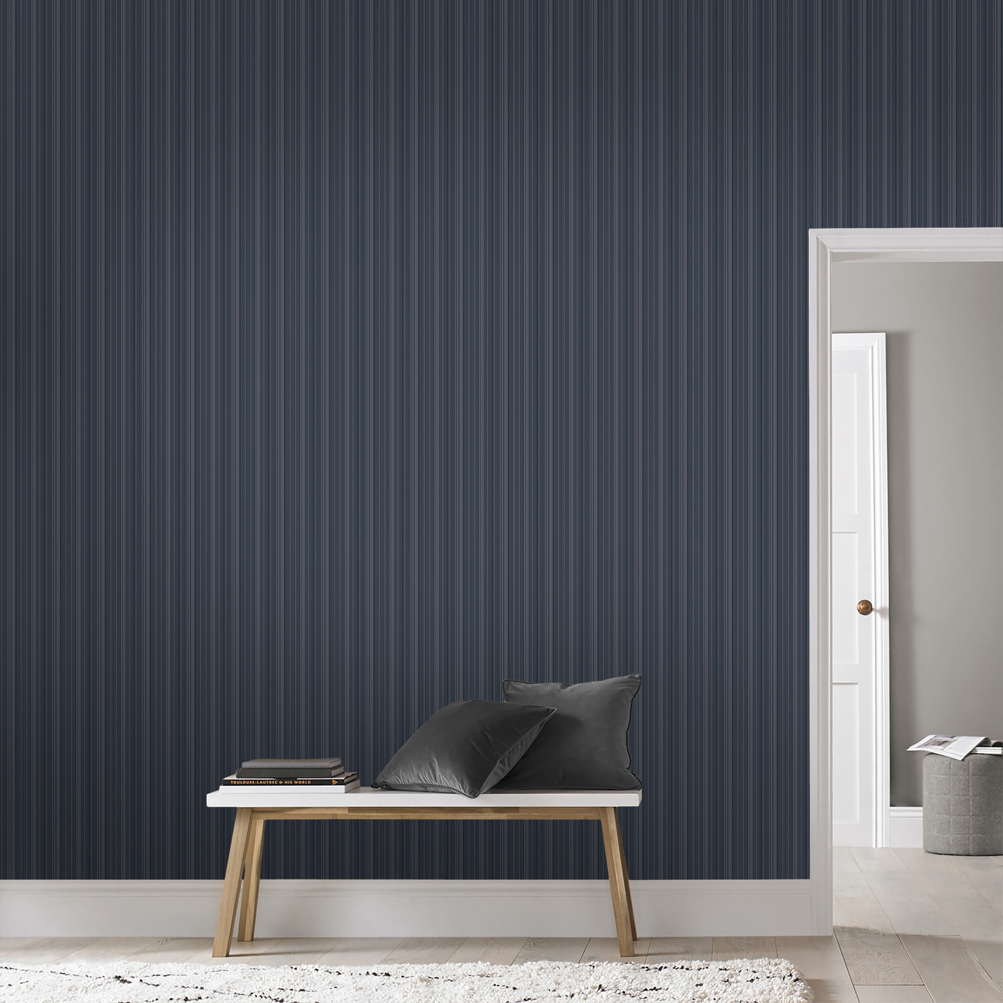 Superfresco Easy Vliestapete "Camille Blau 10mx52cm" abstrakt glatt Camille 1000x52cm