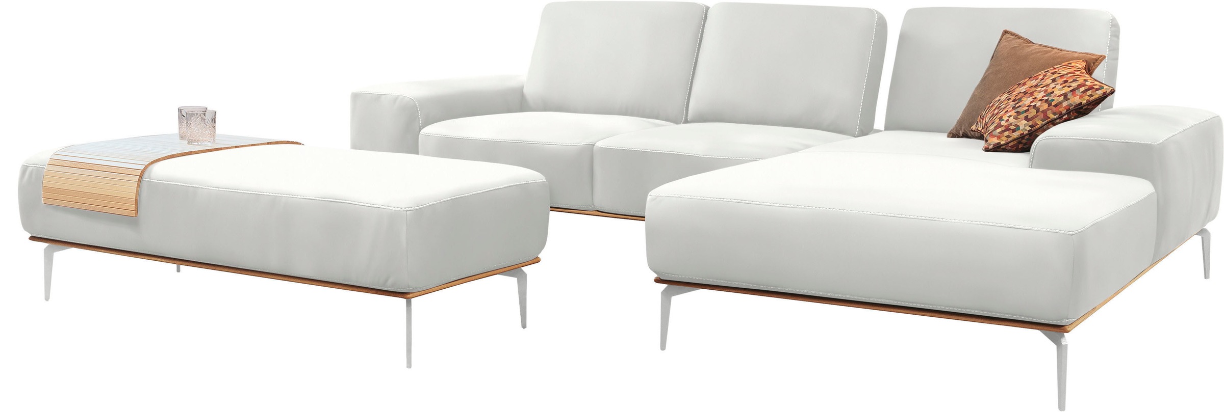 W.SCHILLIG Ecksofa "run, Designsofa mit tollem Sitzkomfort, L-Form", mit el günstig online kaufen