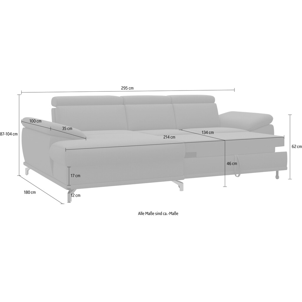 sit&more Ecksofa »Cabrio L-Form«