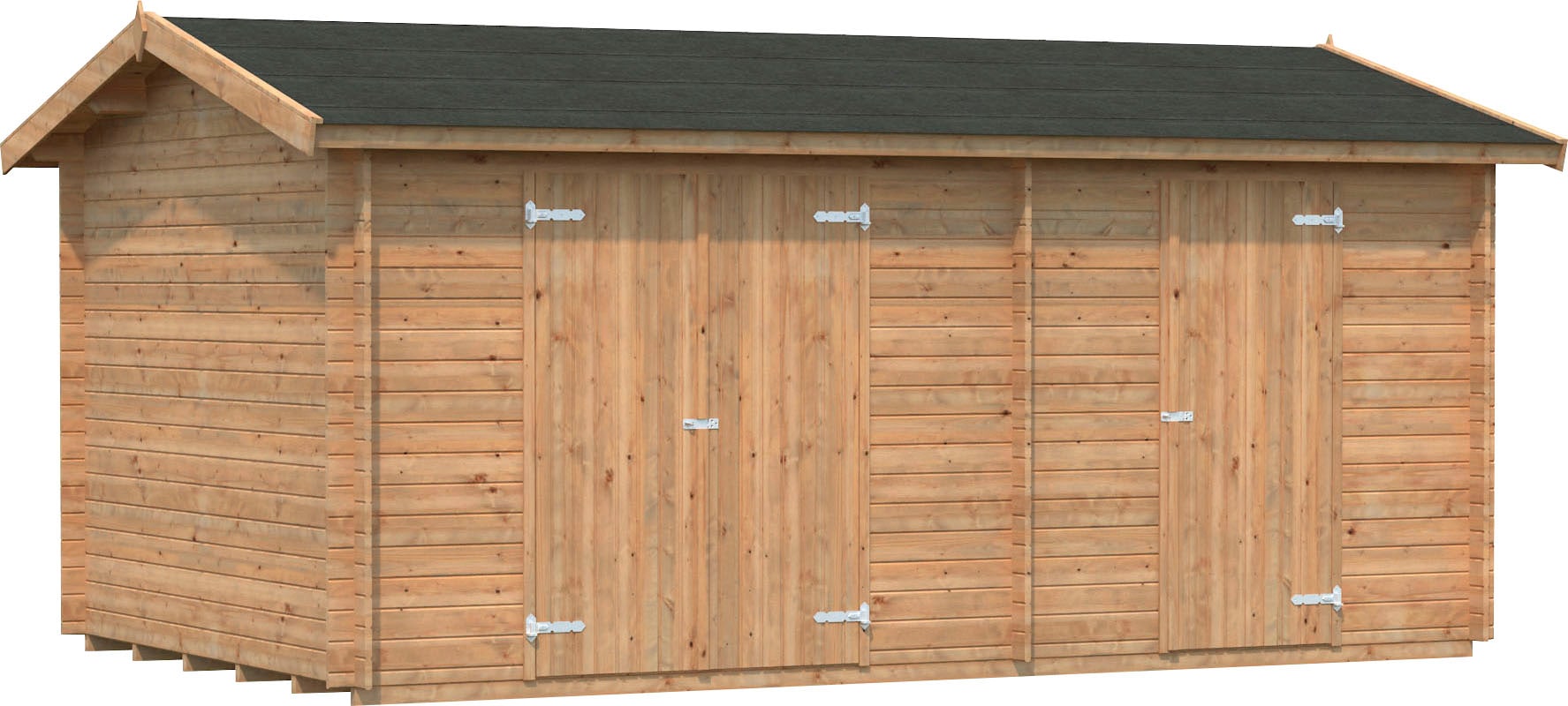 Palmako Jari Holz-Gartenhaus Braun Satteldach Tauchgrundiert 520 cm x 300 c günstig online kaufen