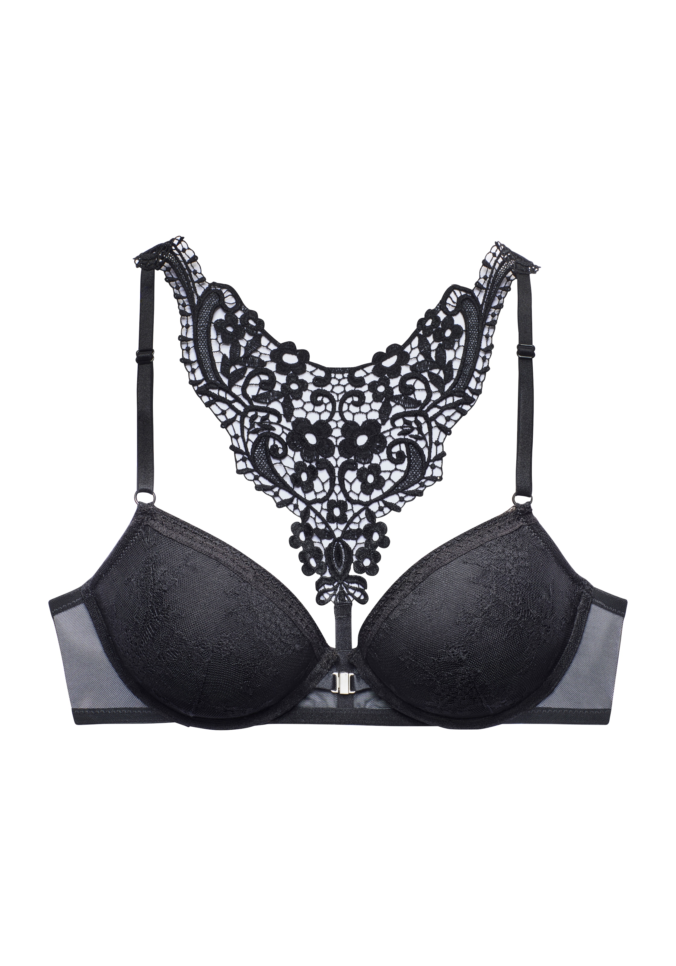 LASCANA Push-up-BH, mit hübschem Stickereimotiv im Rücken, sexy Dessous