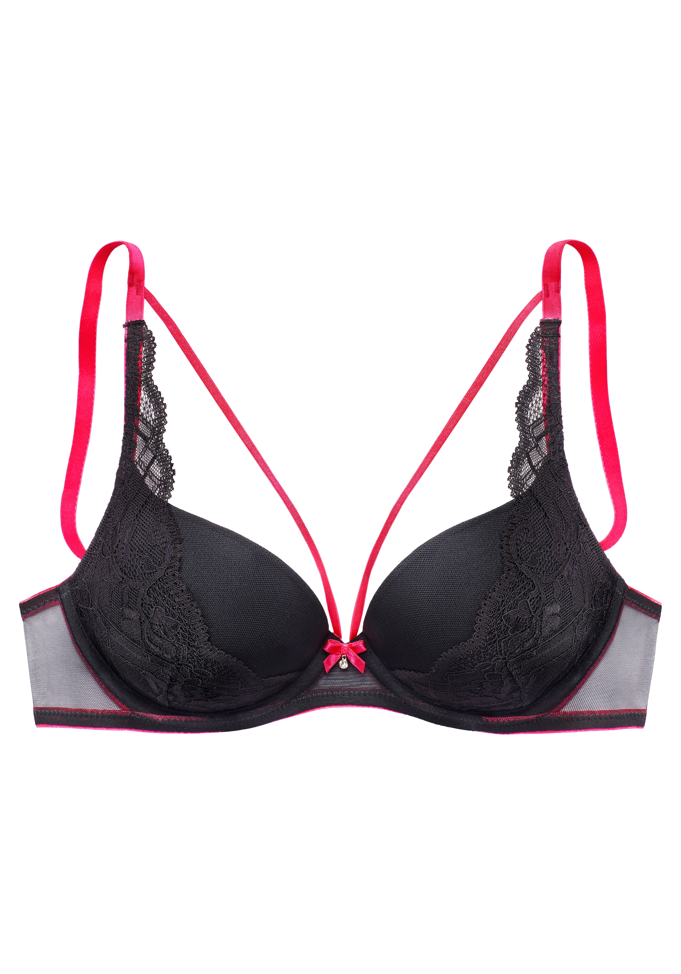 Vivance Push-up-BH, mit Bügel mit dekorativen, elastischen Zierbändern, sexy Dessous
